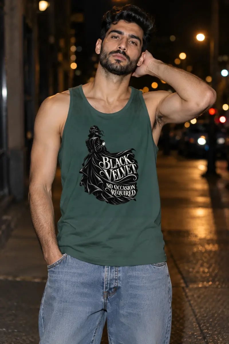 "Black Velvet, No Occasion Required" Unisex Jersey Tank