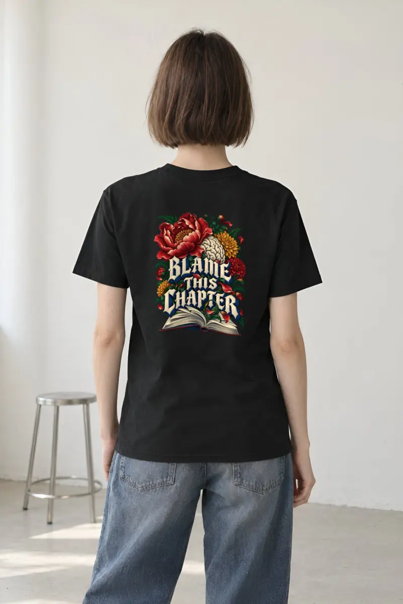 "Blame This Chapter" Heavyweight Unisex Crewneck T-shirt