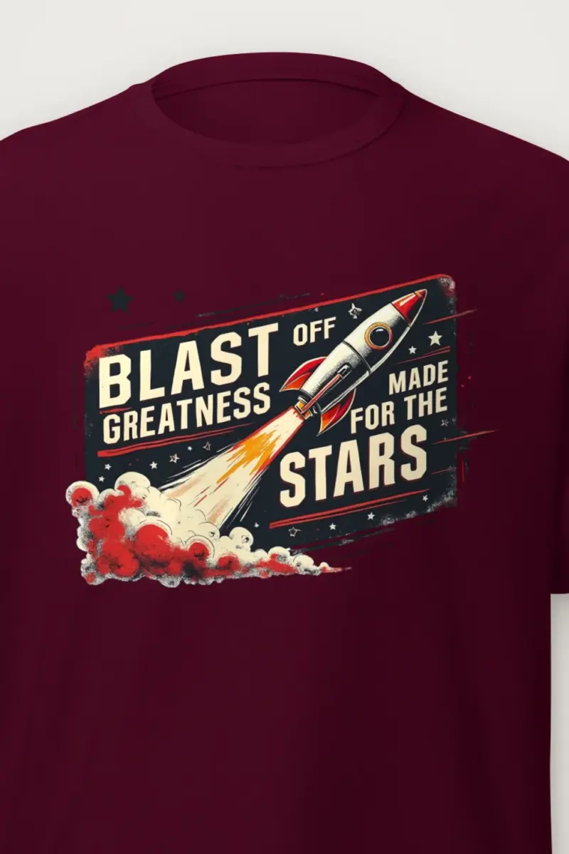 "Blast Off Greatness" Heavyweight Unisex Crewneck T-shirt