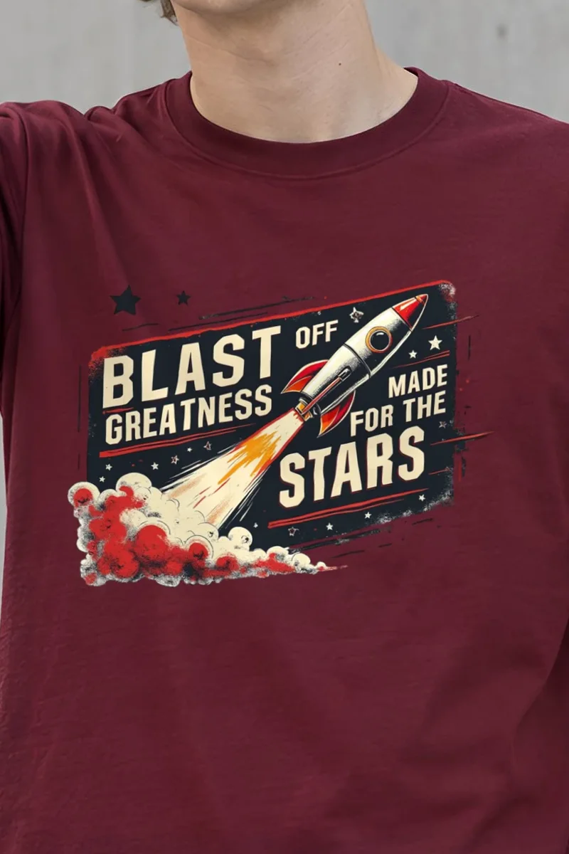 "Blast Off Greatness" Heavyweight Unisex Crewneck T-shirt