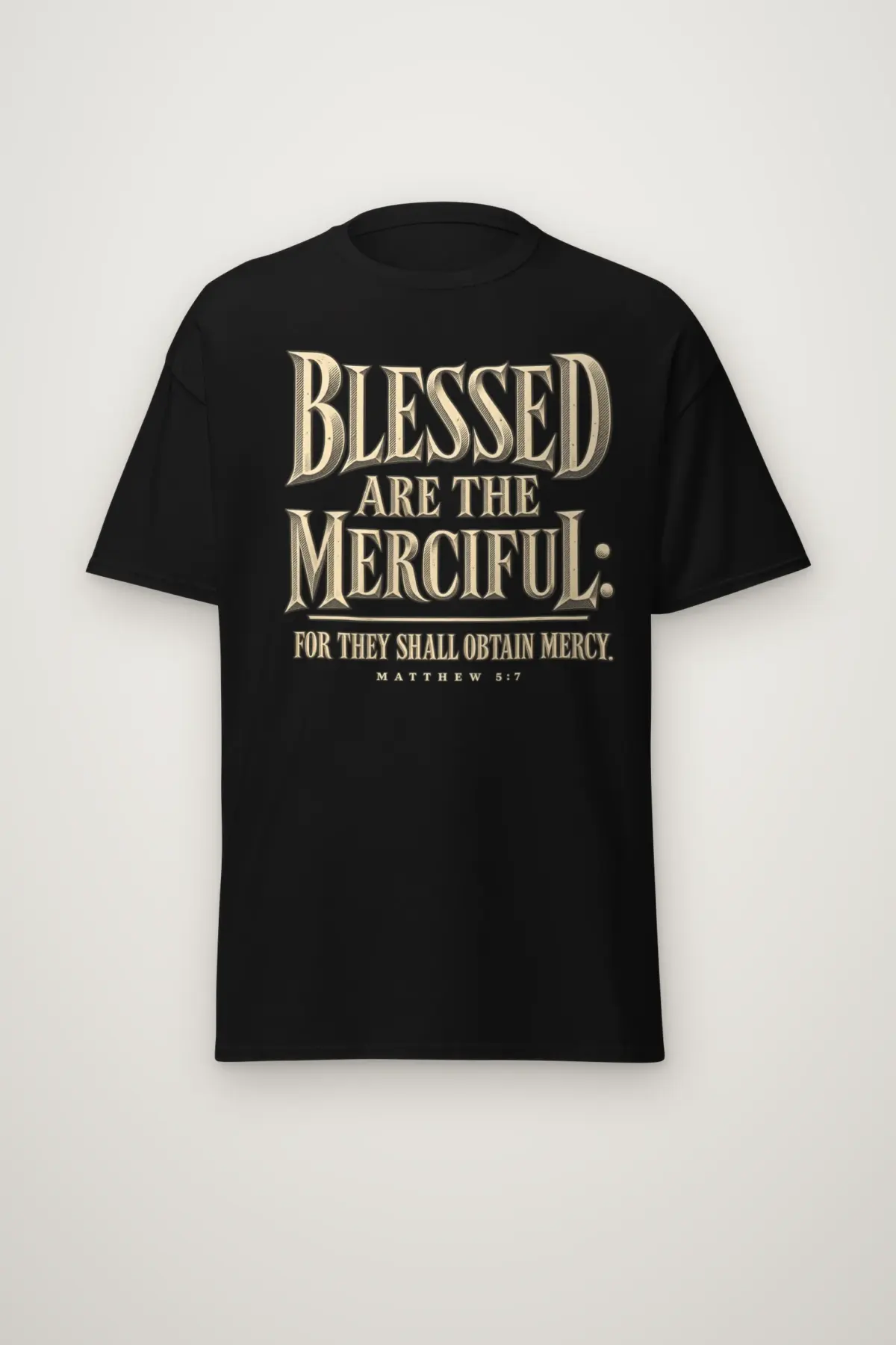 "Blessed Are The Merciful" Heavyweight Unisex Crewneck T-shirt