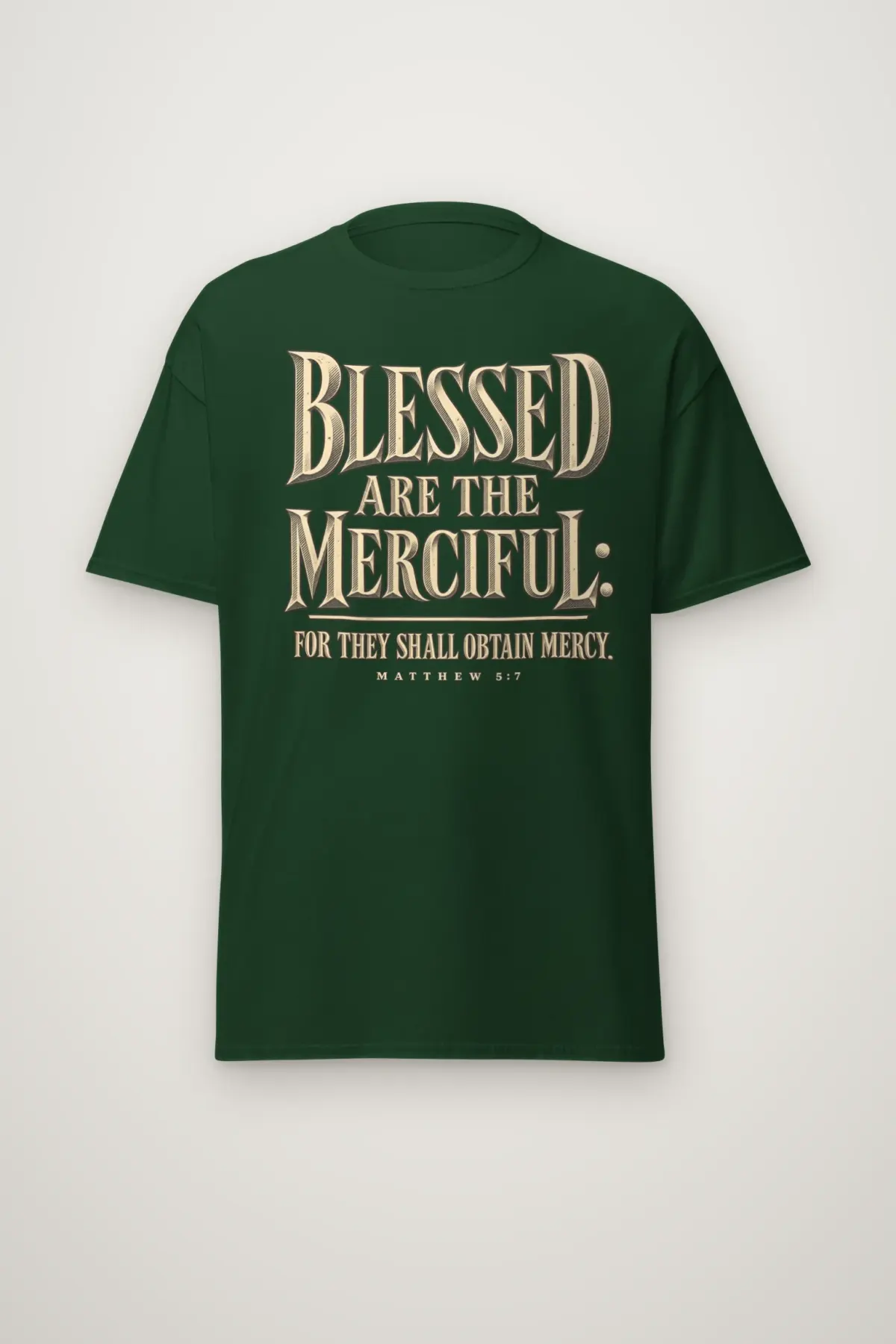 "Blessed Are The Merciful" Heavyweight Unisex Crewneck T-shirt