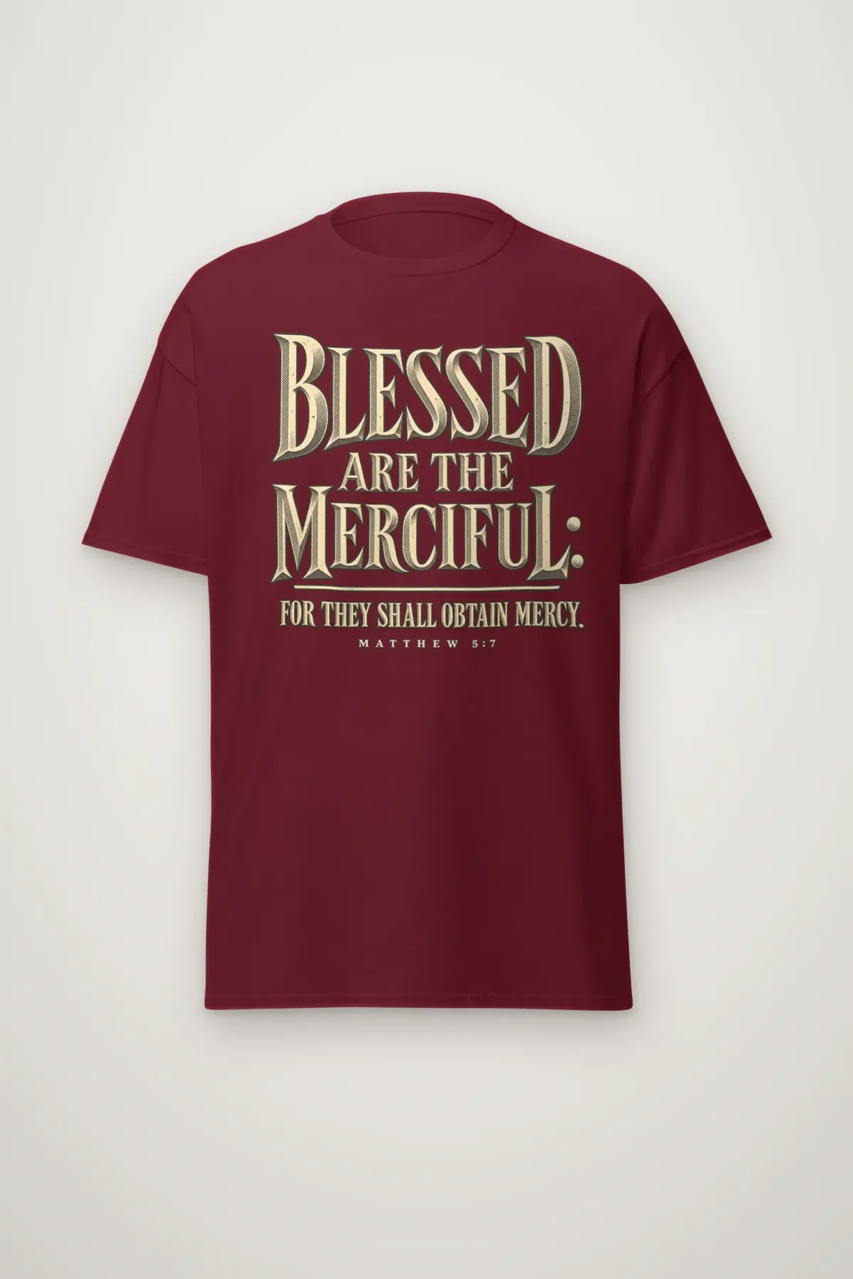 "Blessed Are The Merciful" Heavyweight Unisex Crewneck T-shirt