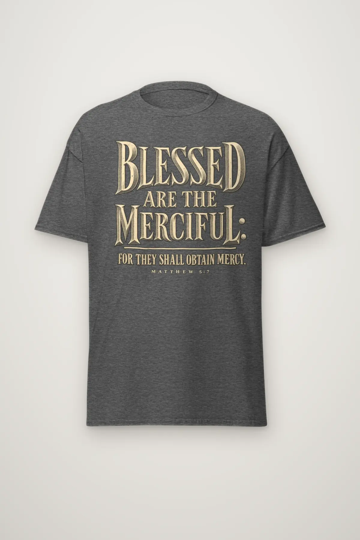 "Blessed Are The Merciful" Heavyweight Unisex Crewneck T-shirt