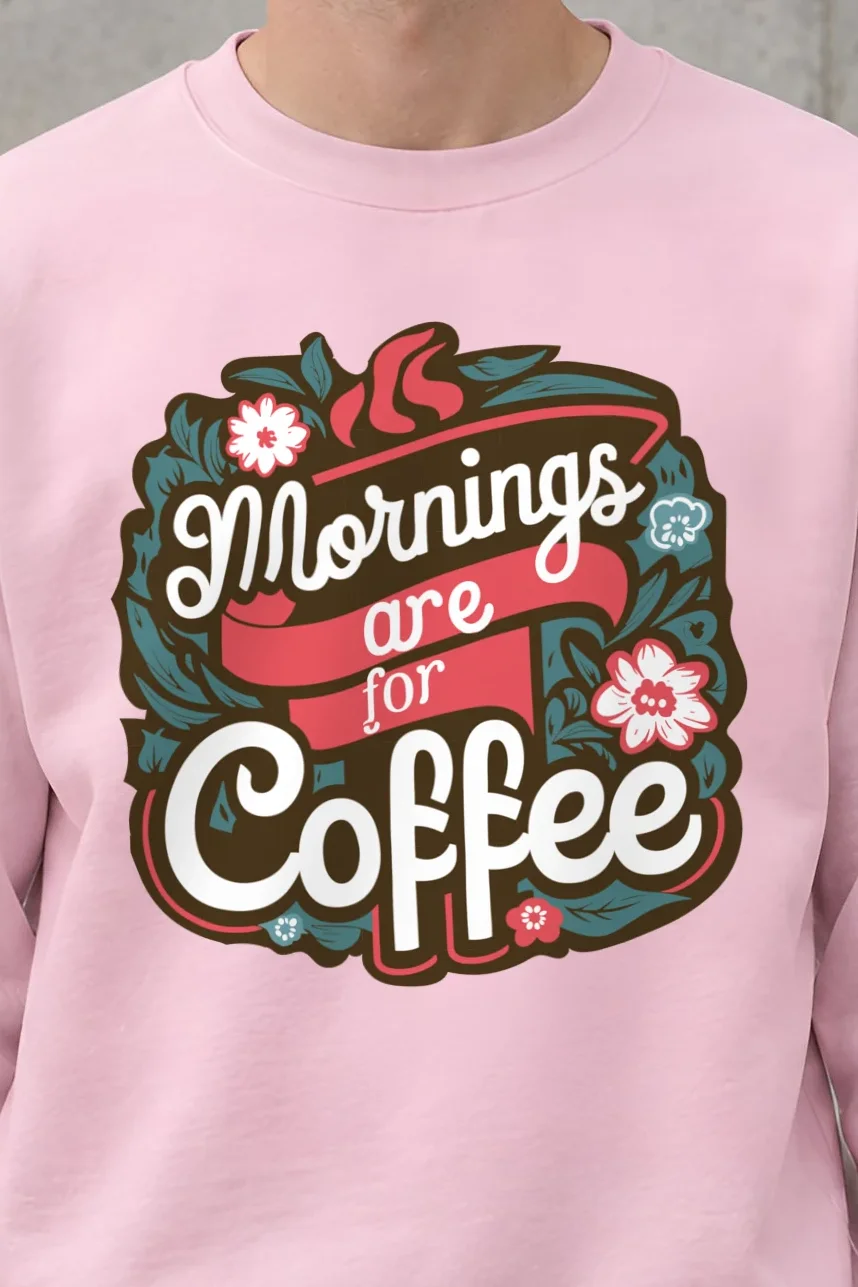 "Bloom Brew Lettering" 1 Crewneck Sweatshirt - the graphic up close