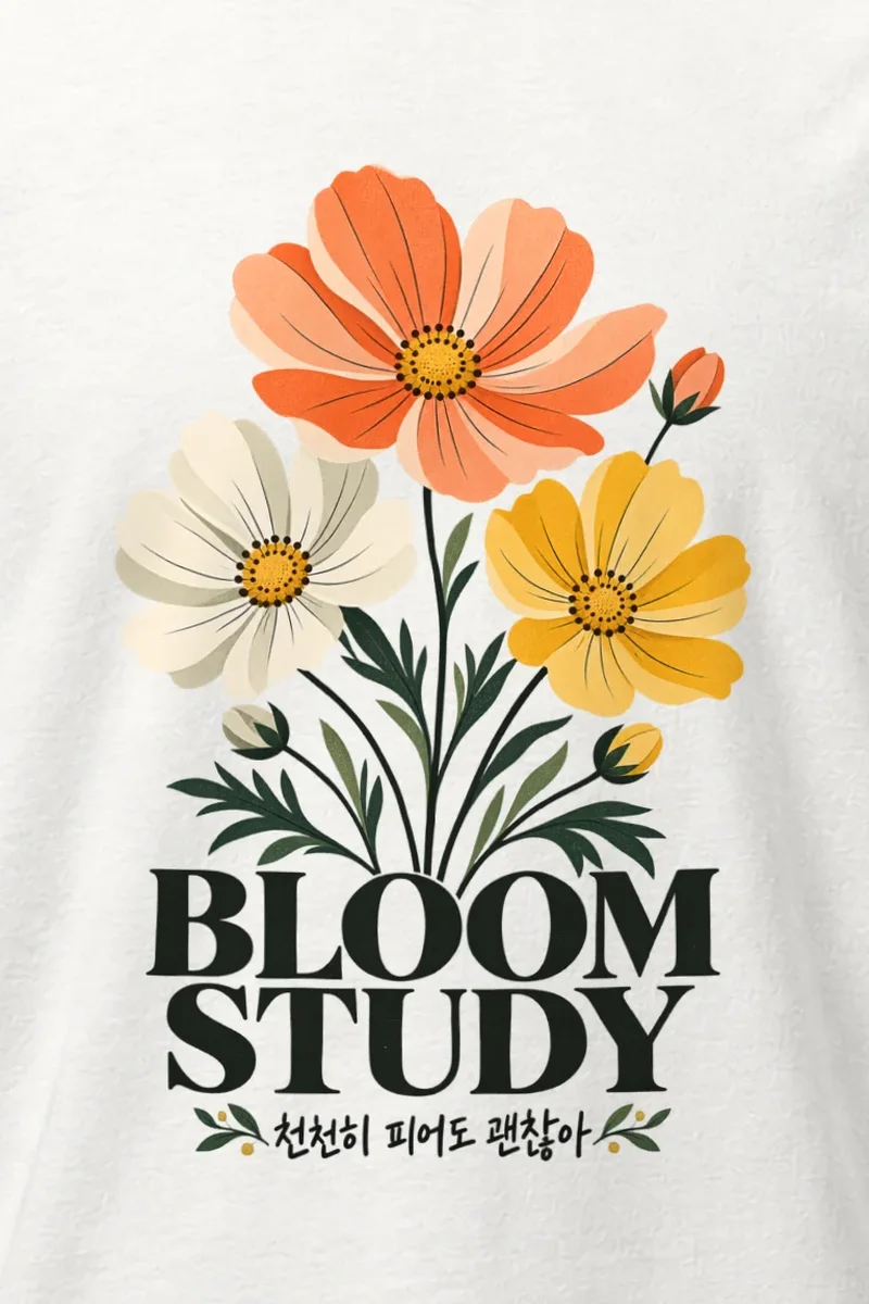 "Bloom Study" Heavyweight Unisex Crewneck T-shirt