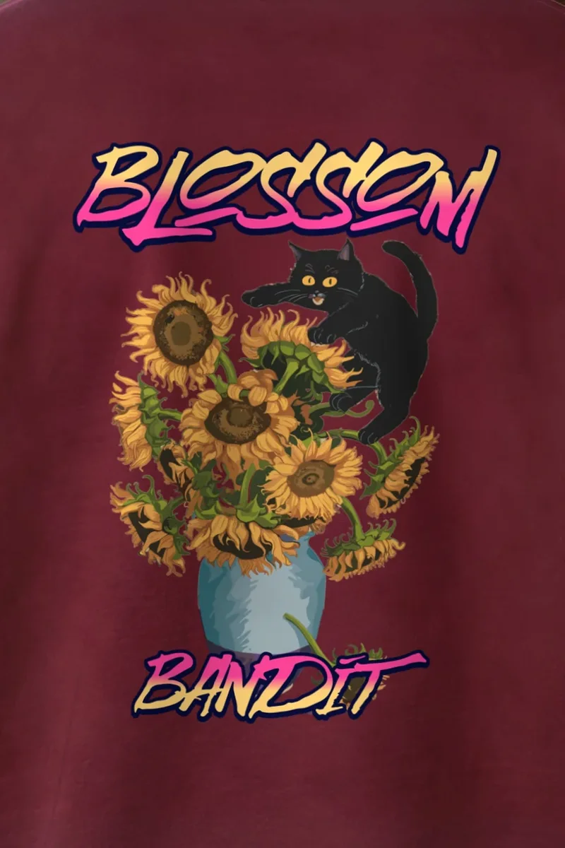 "Blossom Bandit" 1 Crewneck Sweatshirt - the graphic up close