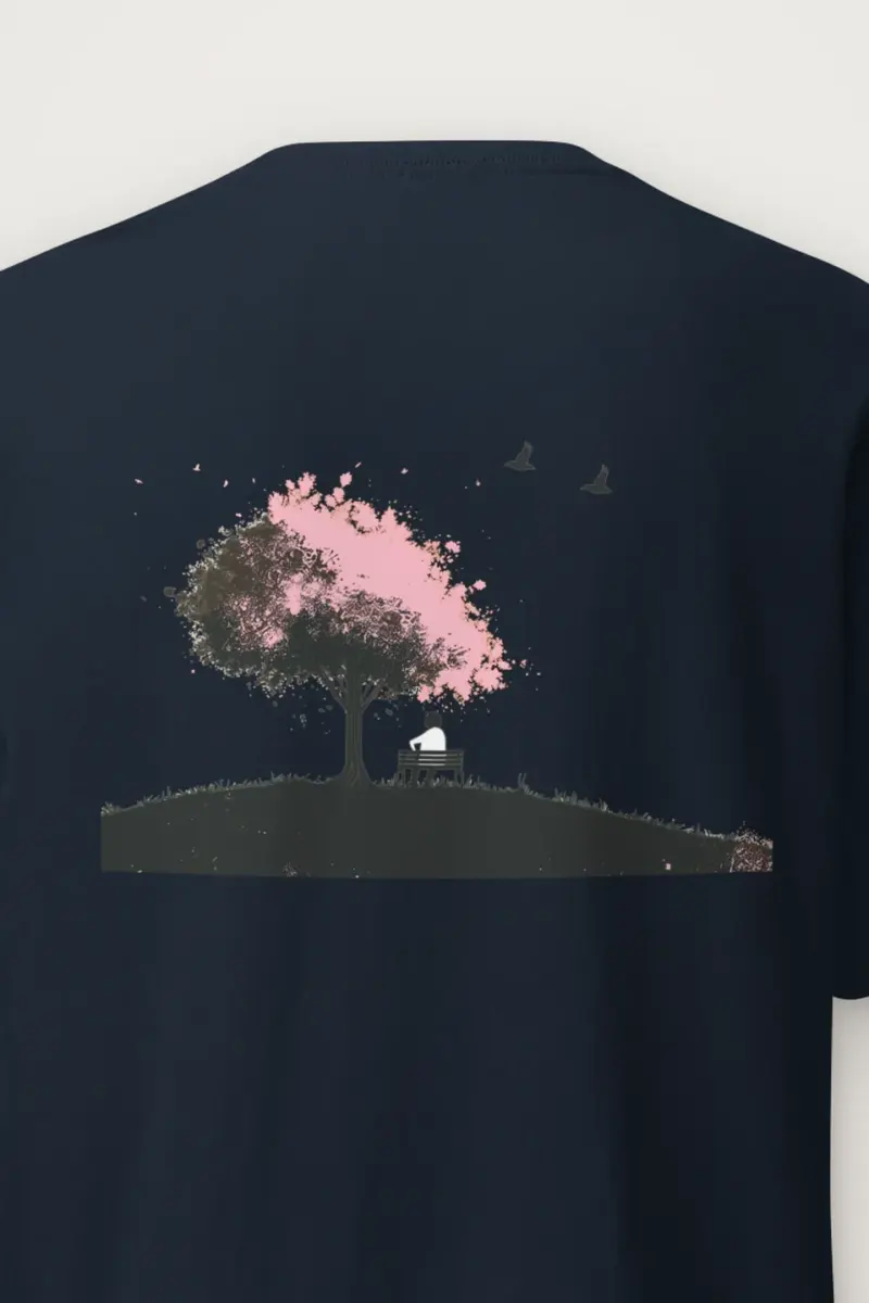 "Blossom Bench" Heavyweight Unisex Crewneck T-shirt
