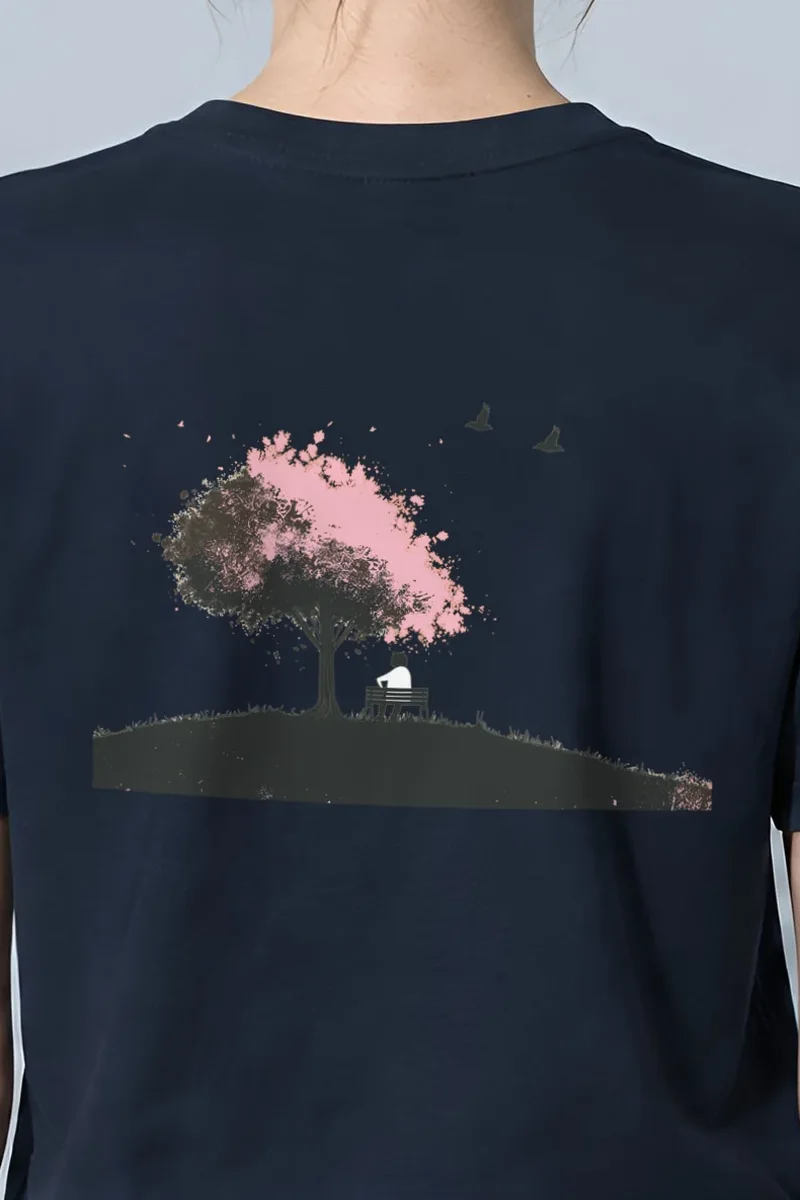 "Blossom Bench" Heavyweight Unisex Crewneck T-shirt