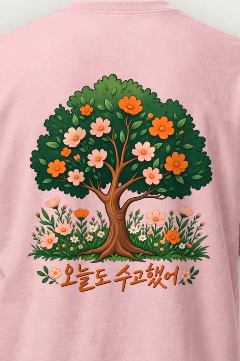 "Blossom Meadow" Heavyweight Unisex Crewneck T-shirt