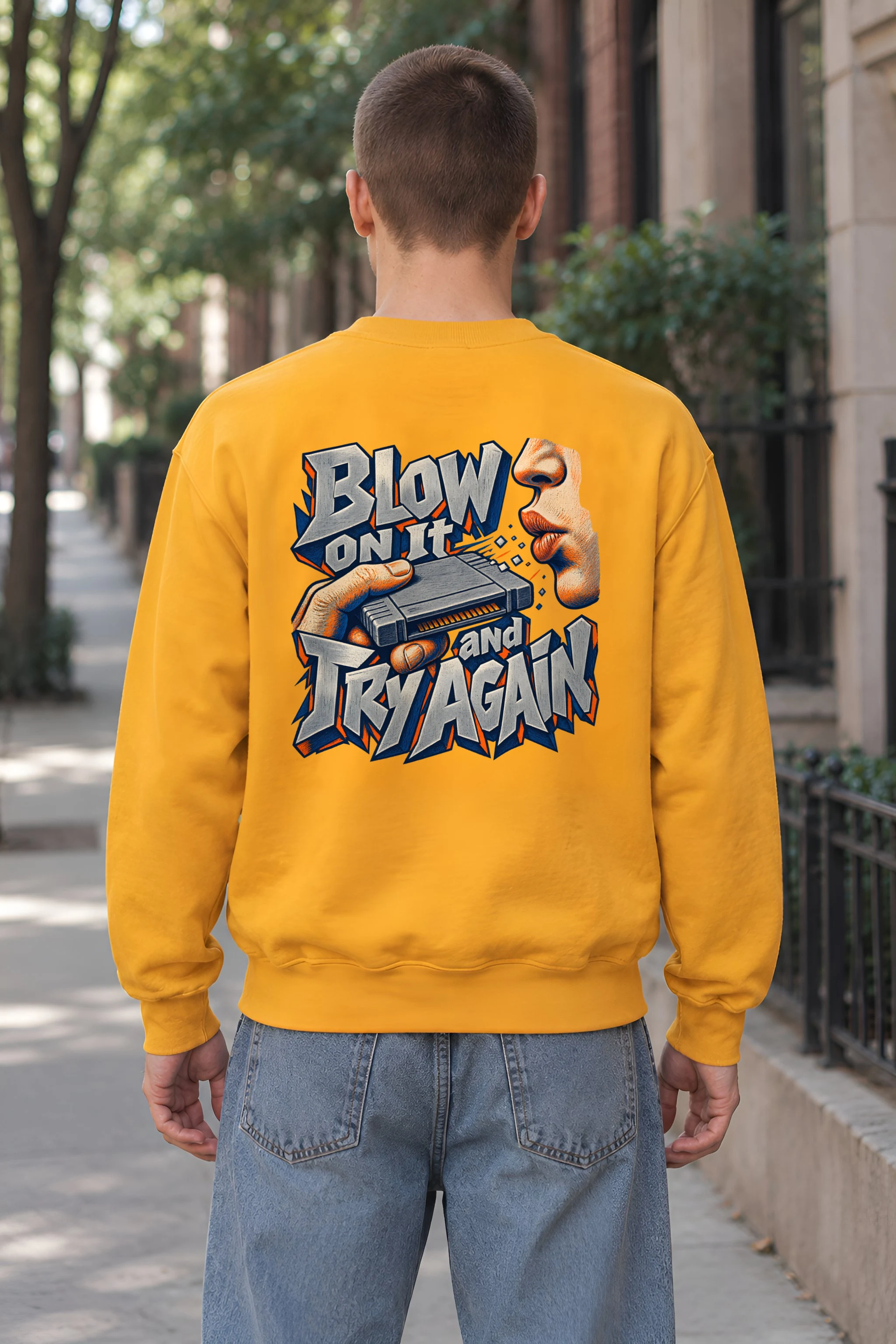 "Blow On It And Try Again" Heavy Blend Unisex Crewneck Sweatshirt