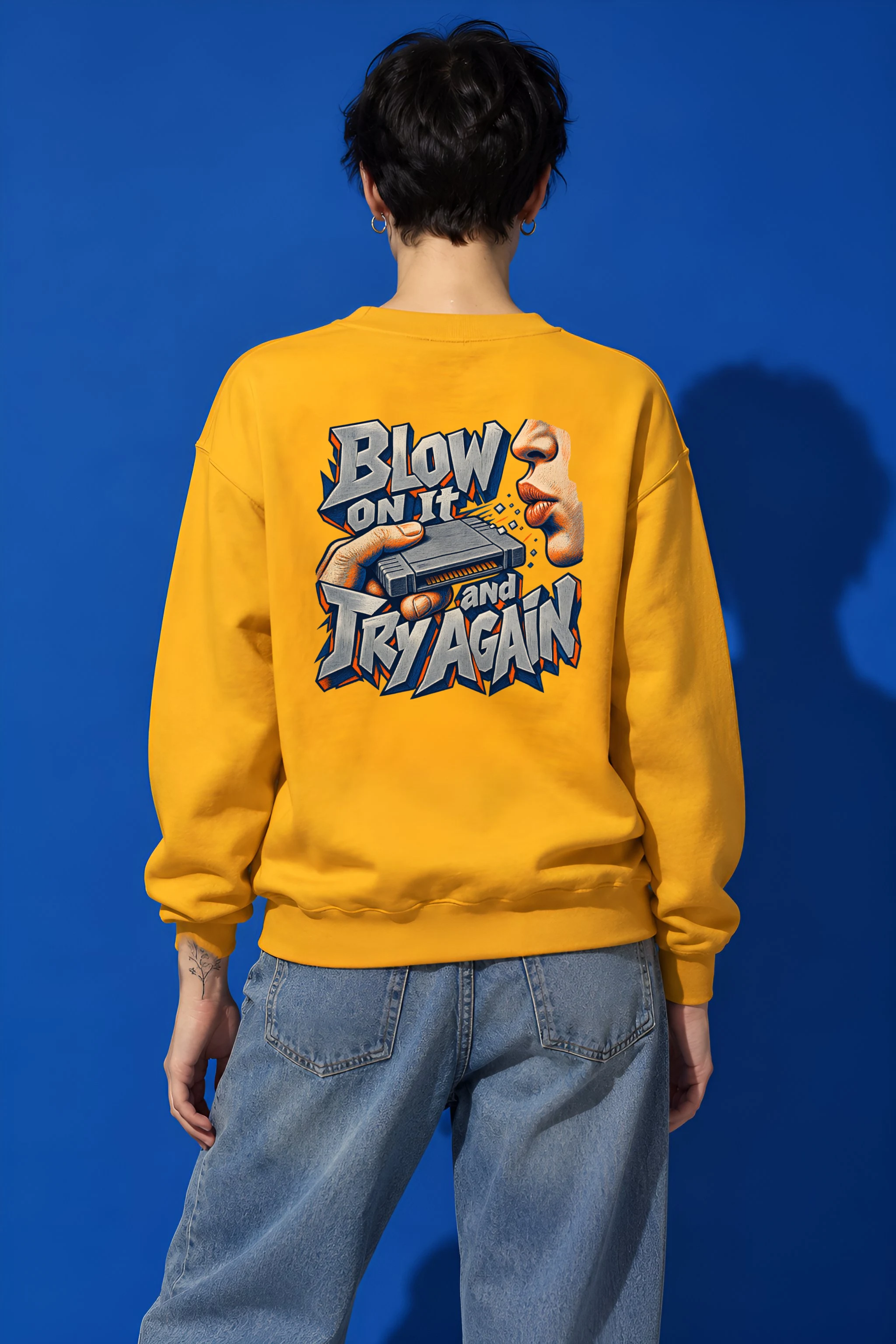 "Blow On It And Try Again" Heavy Blend Unisex Crewneck Sweatshirt