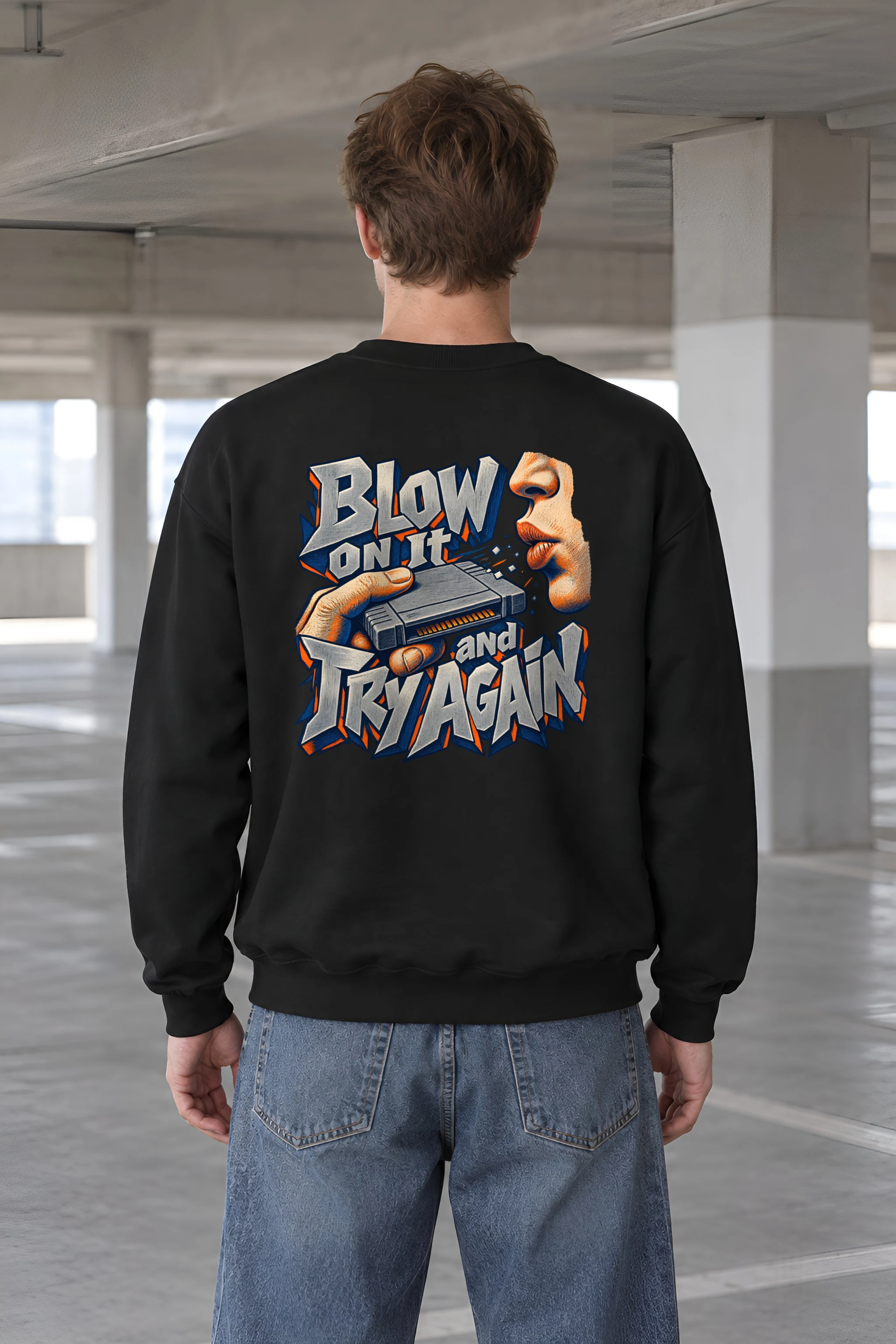 "Blow On It And Try Again" Heavy Blend Unisex Crewneck Sweatshirt