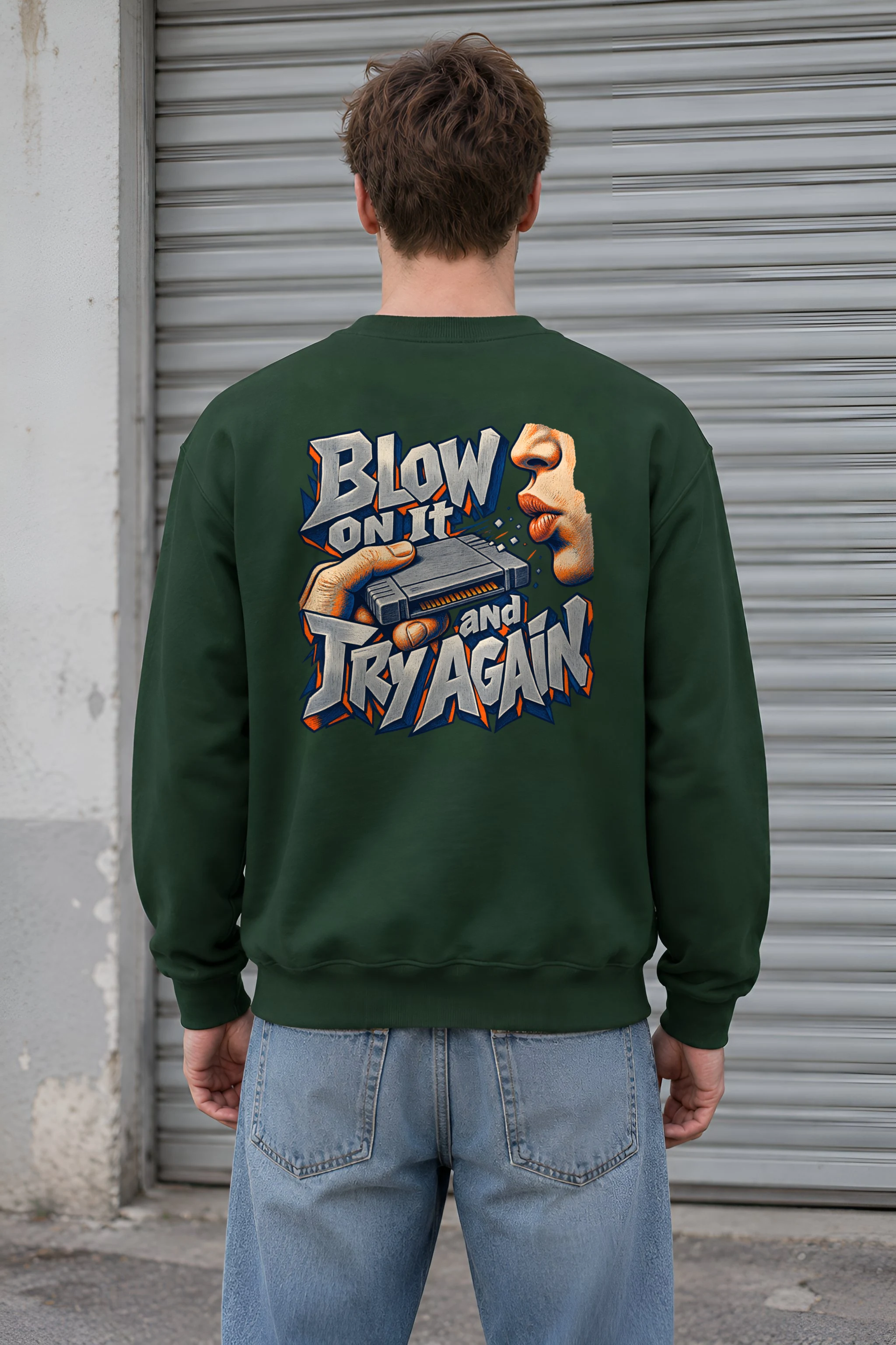 "Blow On It And Try Again" Heavy Blend Unisex Crewneck Sweatshirt