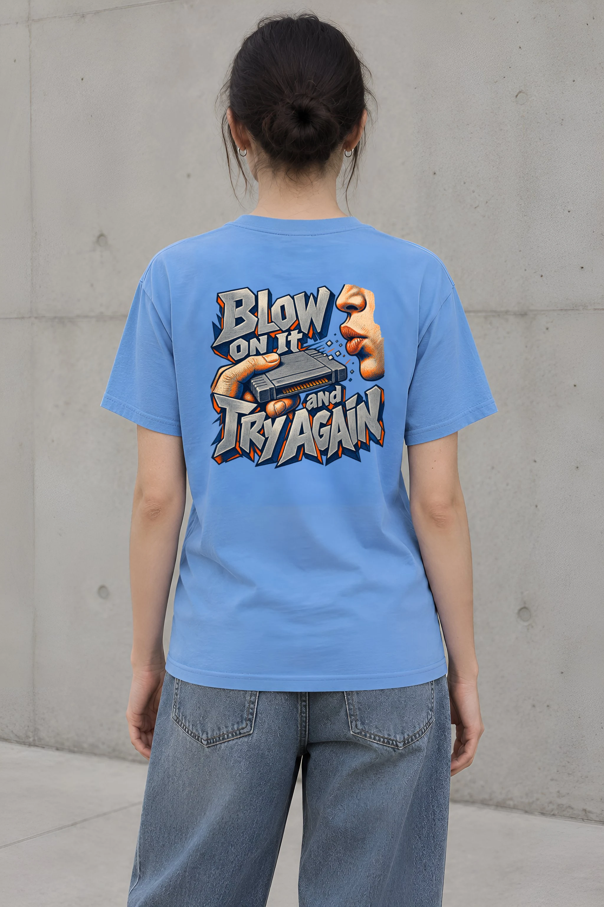 "Blow On It And Try Again" Heavyweight Unisex Crewneck T-shirt