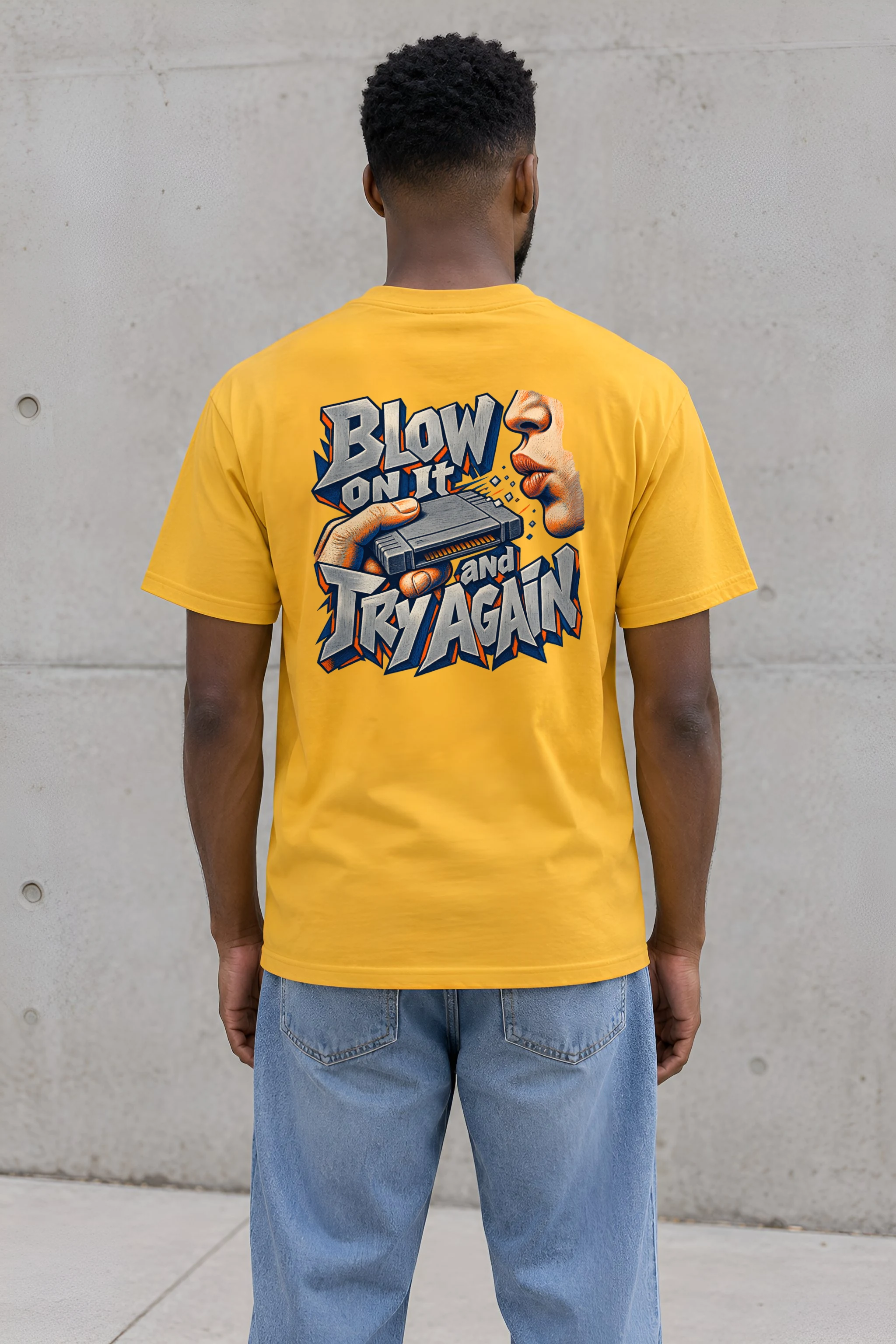 "Blow On It And Try Again" Heavyweight Unisex Crewneck T-shirt