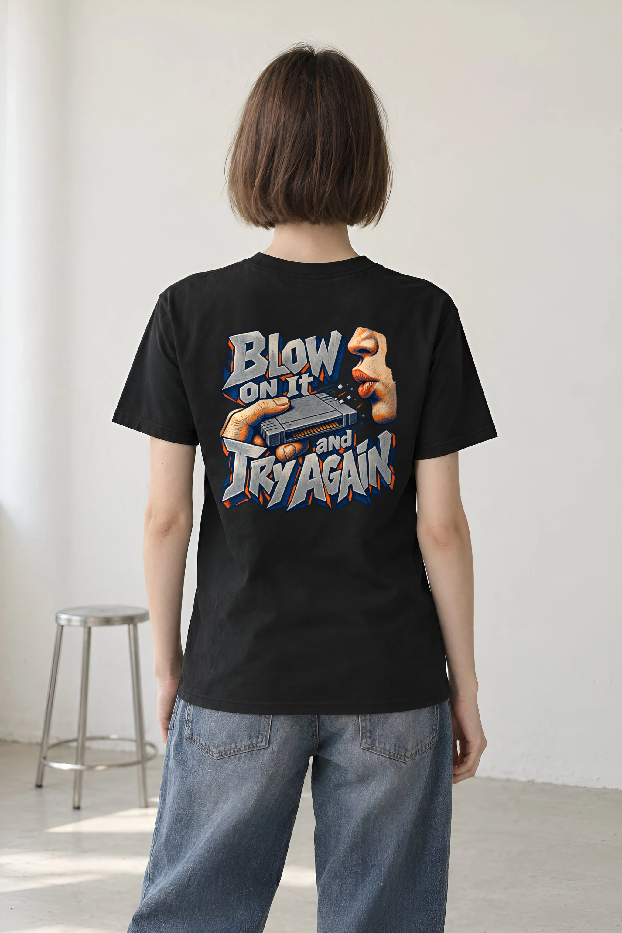 "Blow On It And Try Again" Heavyweight Unisex Crewneck T-shirt
