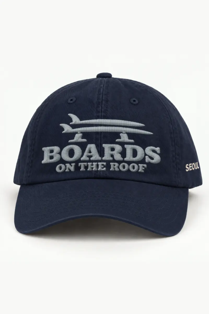 "Boards on the Roof" Classic Dad Hat · Embroidered — navy/cap-front