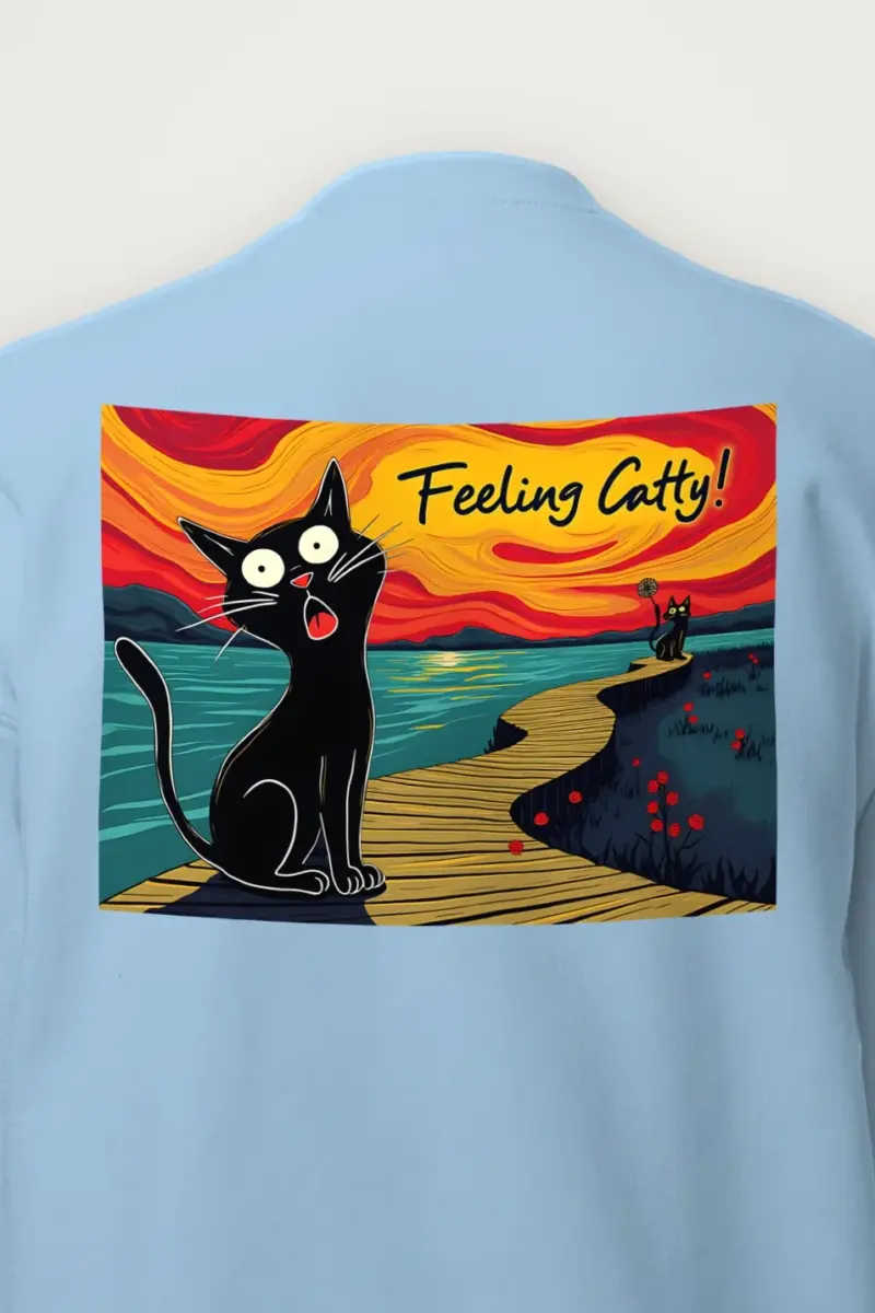 "Boardwalk Black Cat" Heavy Blend Unisex Crewneck Sweatshirt