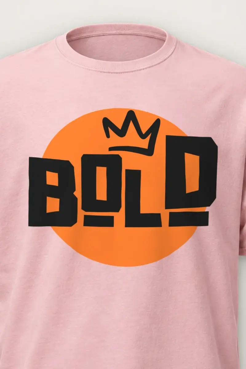 "Bold Crown Graffiti" Heavyweight Unisex Crewneck T-shirt