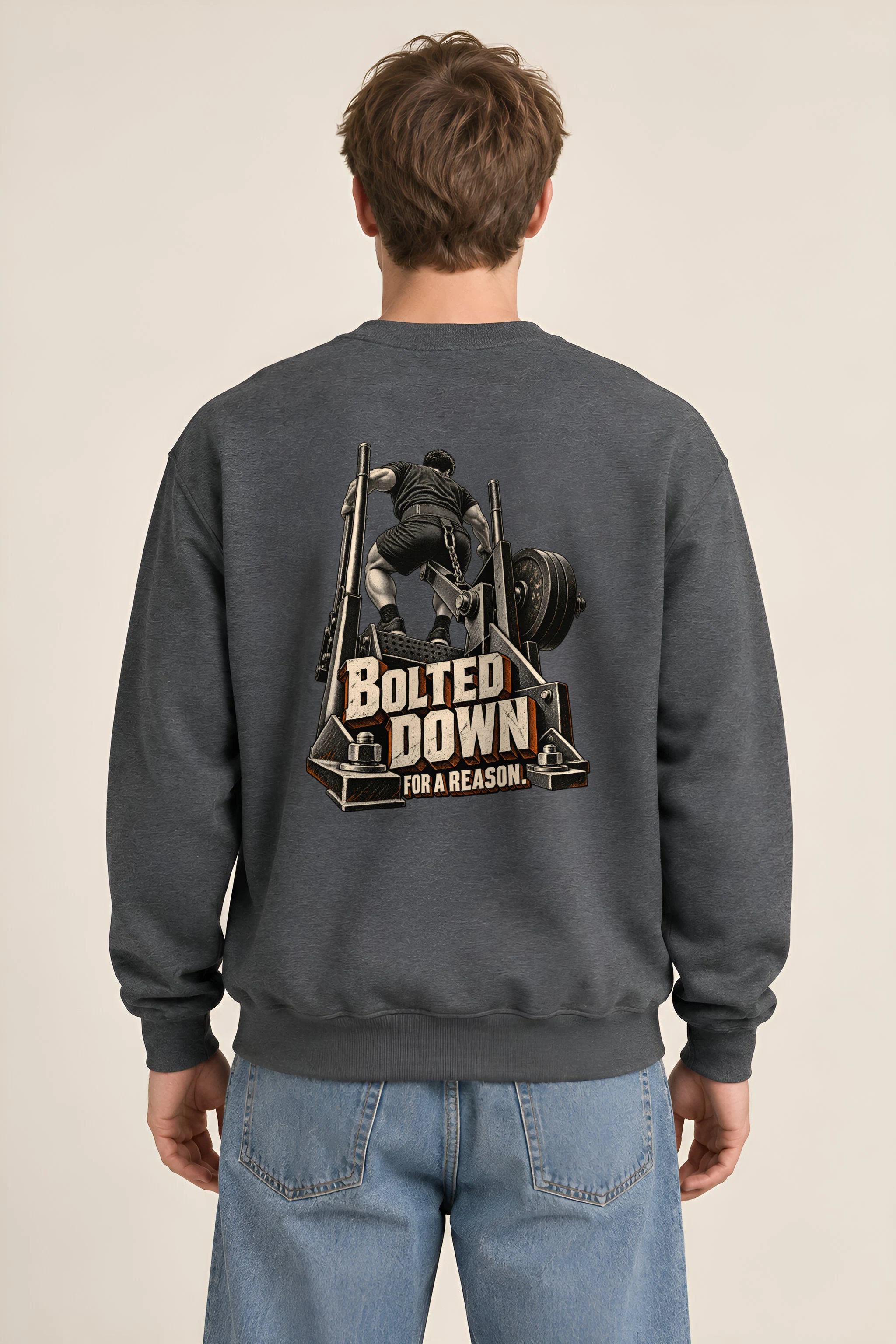 "Bolted Down for a Reason" Heavy Blend Unisex Crewneck Sweatshirt