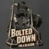 "Bolted Down for a Reason" Men's Oversized Heavyweight Crewneck T-Shirt