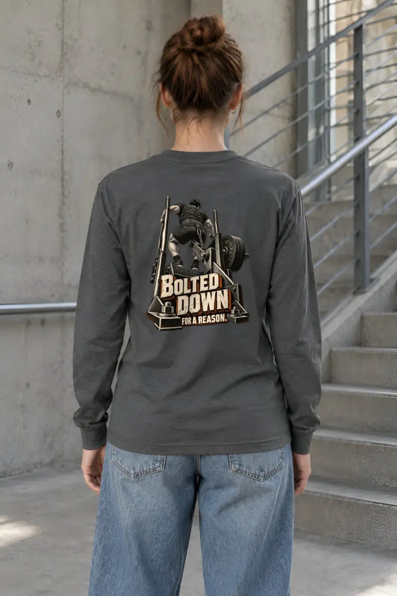 “Bolted Down for a Reason” Unisex Longsleeve T-shirt
