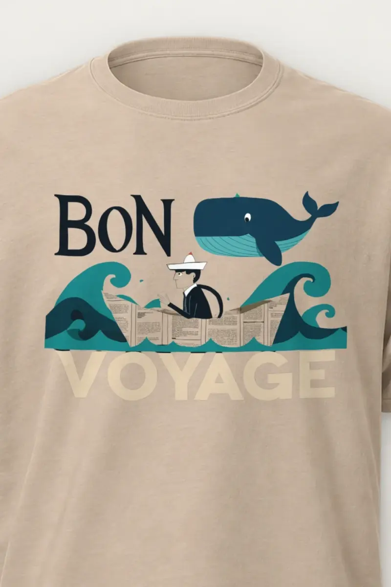 "Bon Voyage Sailor" Heavyweight Unisex Crewneck T-shirt