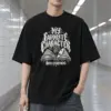 "Book Rose And Thorns" Men's Oversized Heavyweight Crewneck T-Shirt