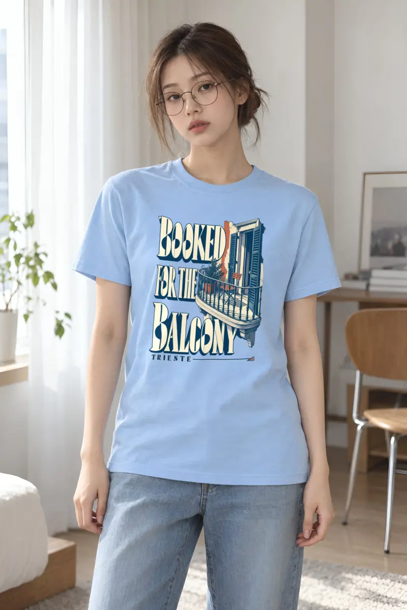 "BOOKED FOR THE BALCONY" Heavyweight Unisex Crewneck T-shirt