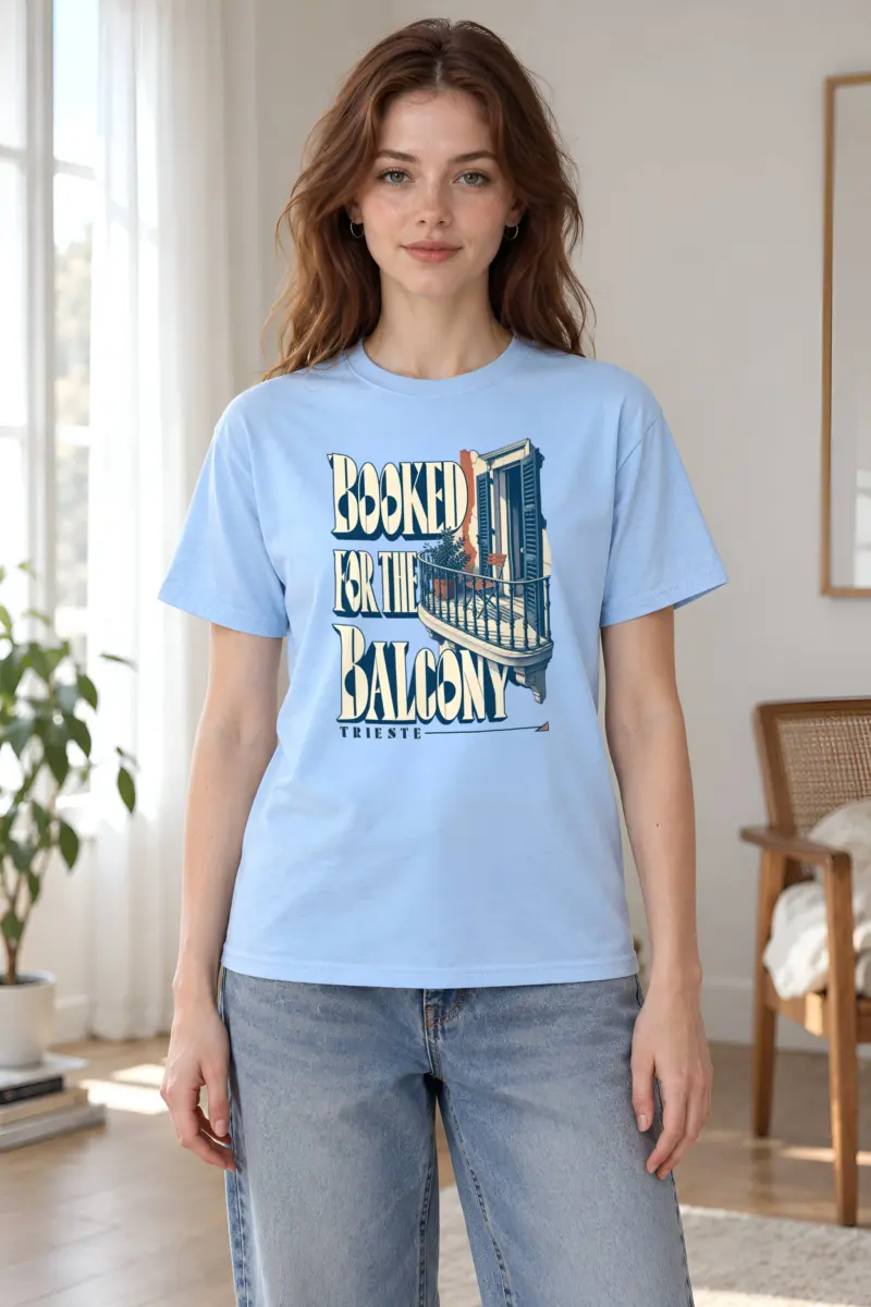 "BOOKED FOR THE BALCONY" Heavyweight Unisex Crewneck T-shirt