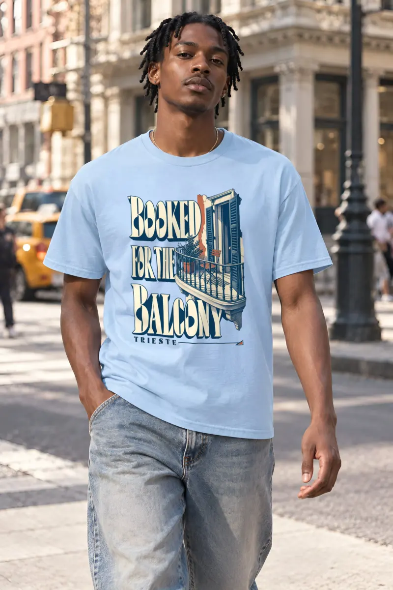 "BOOKED FOR THE BALCONY" Heavyweight Unisex Crewneck T-shirt