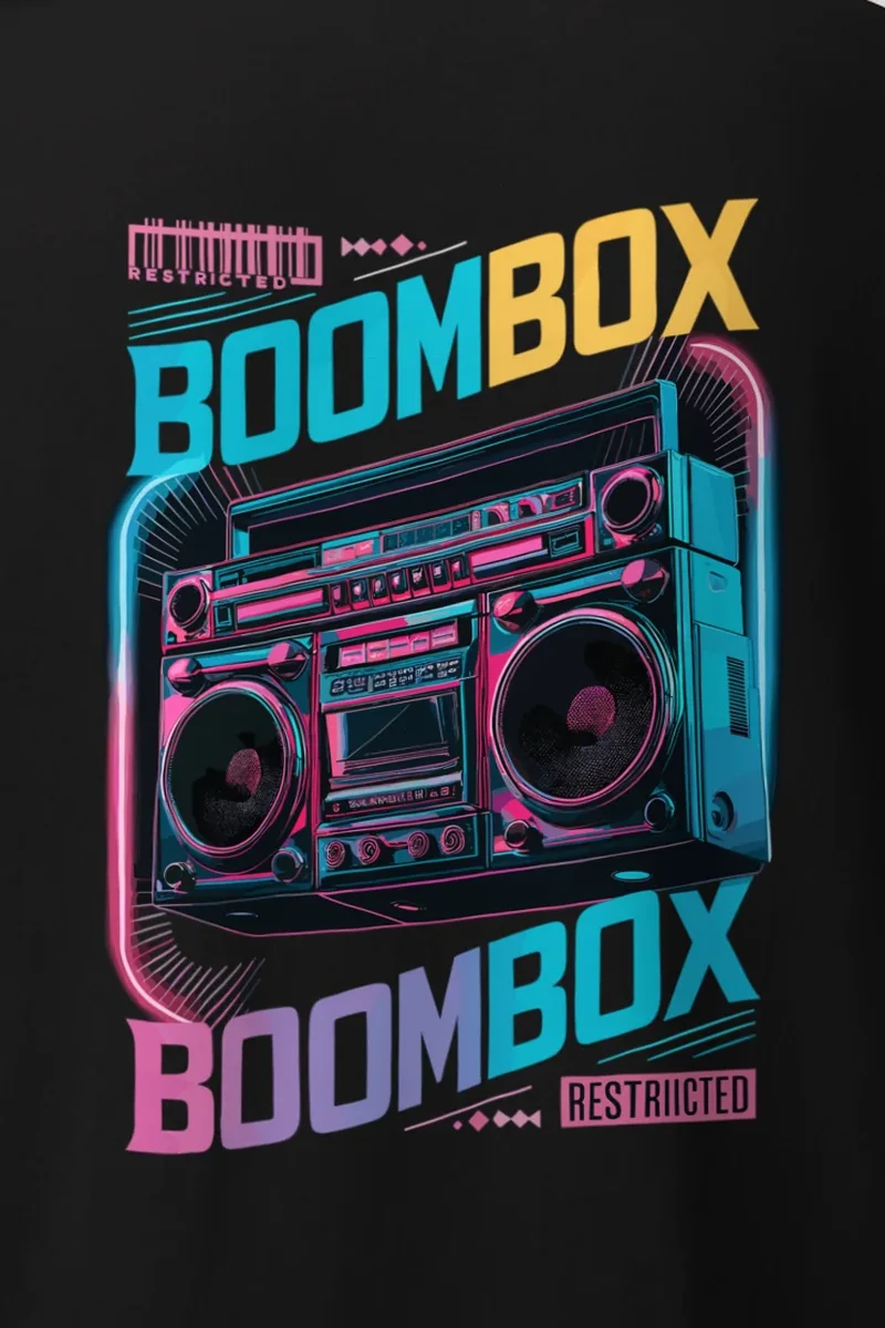 "Boombox Restricted" Heavyweight Unisex Crewneck T-shirt