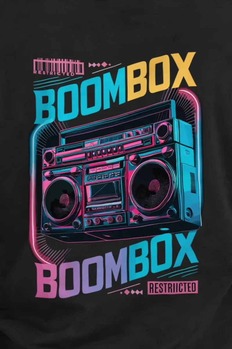 "Boombox Restricted" Heavyweight Unisex Crewneck T-shirt