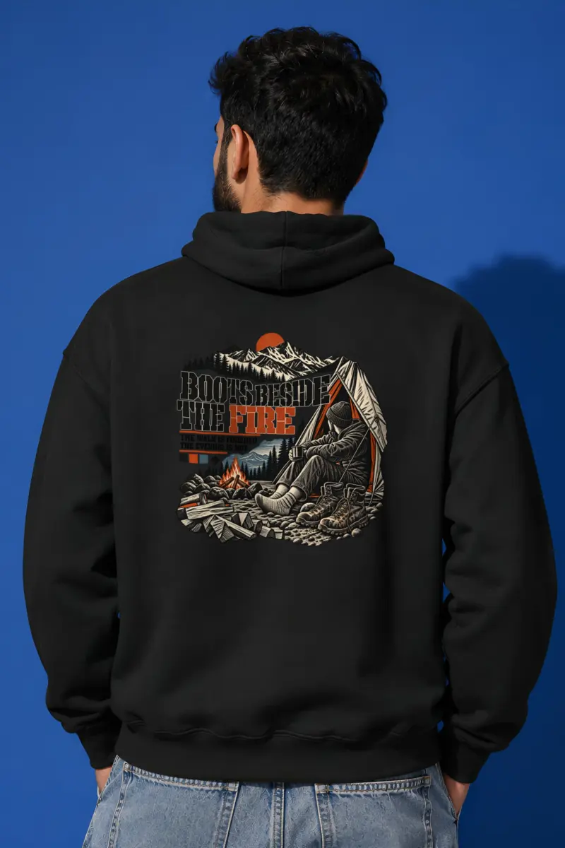 "Boots Beside the Fire" Heavy Blend Unisex Pullover Hoodie
