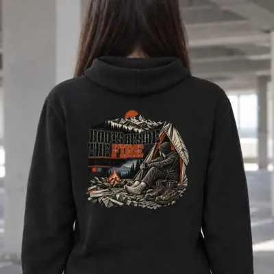 "Boots Beside the Fire" Heavy Blend Unisex Pullover Hoodie