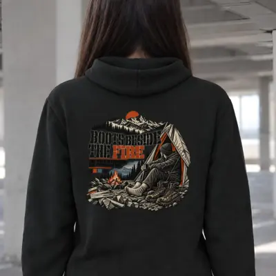 "Boots Beside the Fire" Heavy Blend Unisex Pullover Hoodie