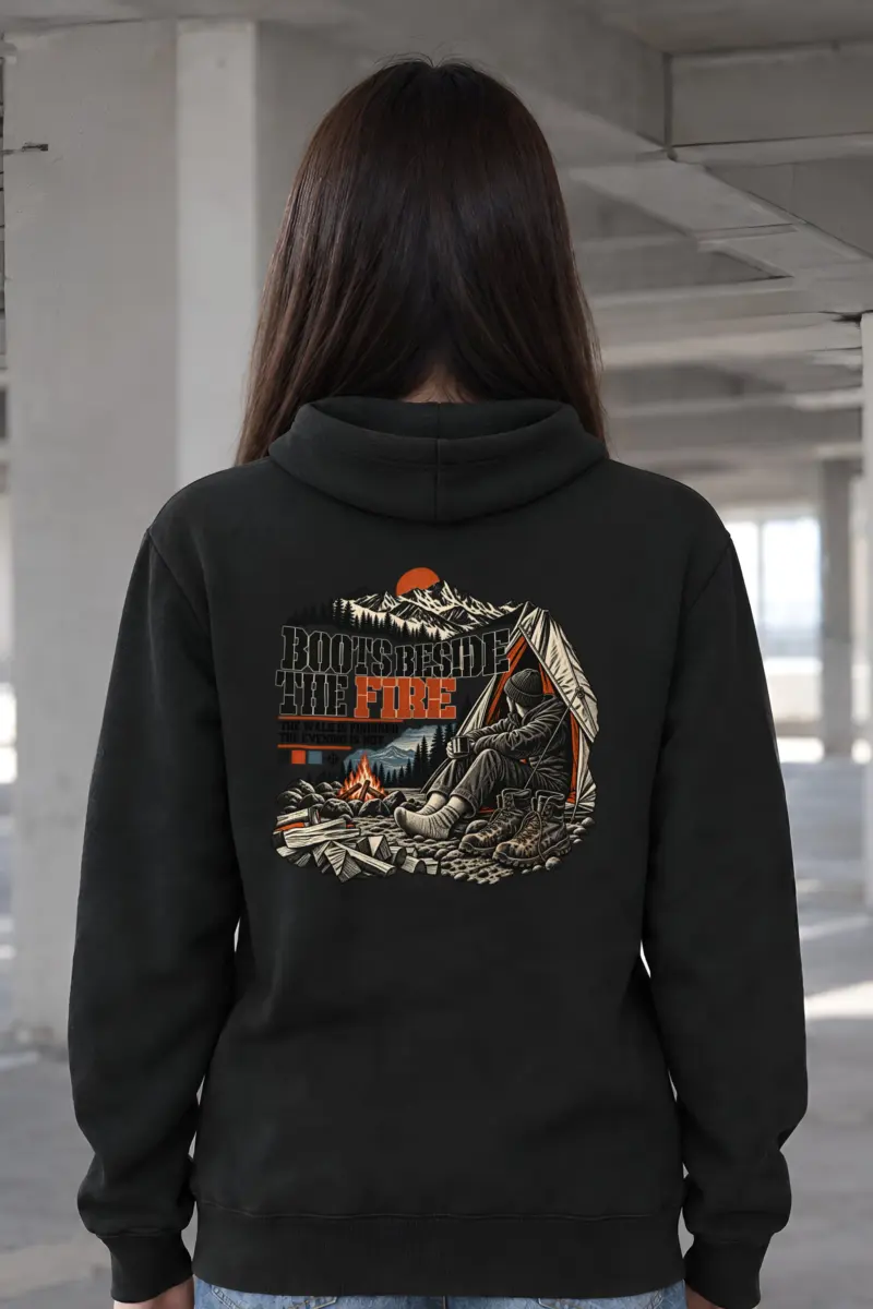 "Boots Beside the Fire" Heavy Blend Unisex Pullover Hoodie