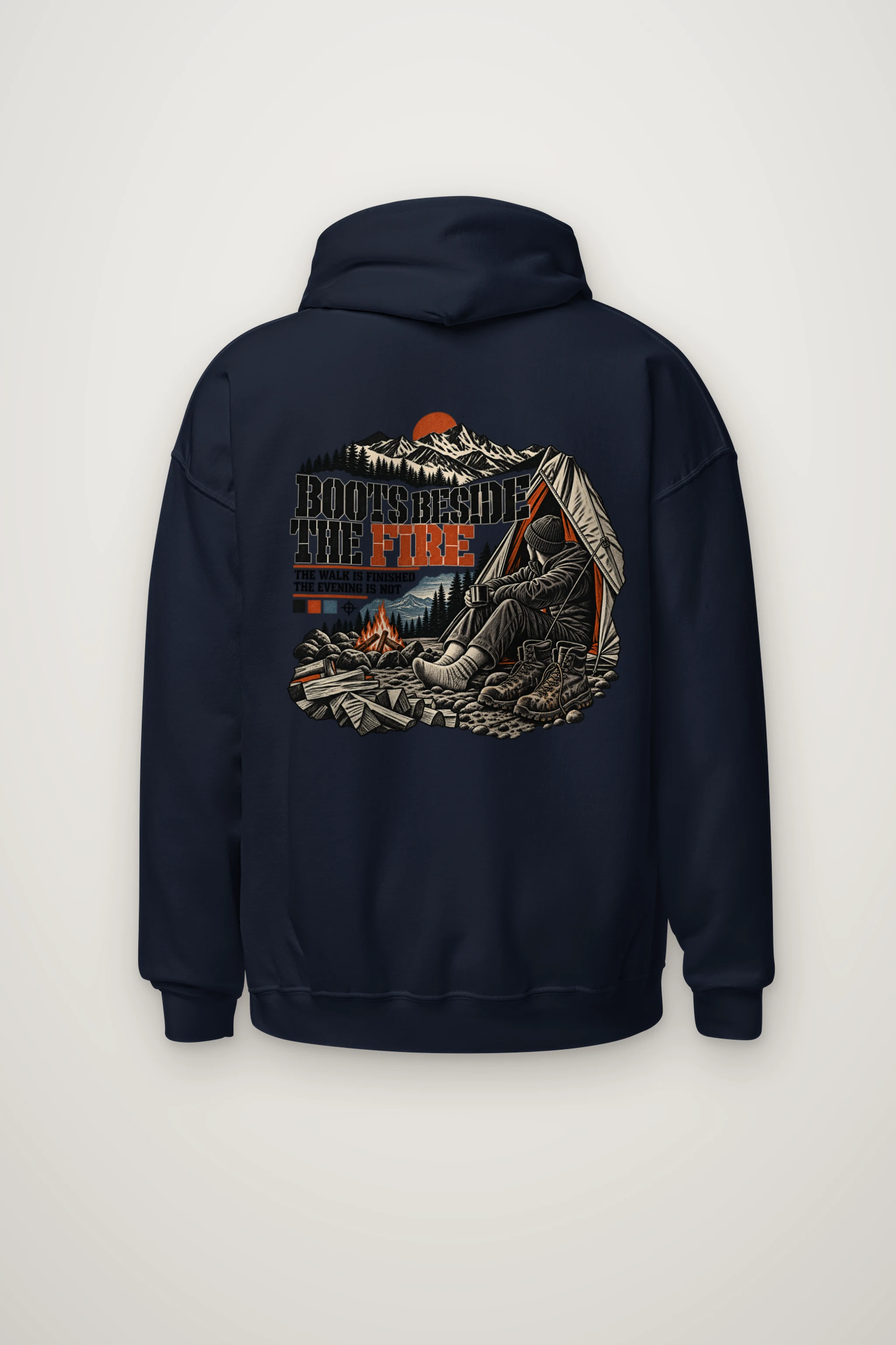 "Boots Beside the Fire" Heavy Blend Unisex Pullover Hoodie
