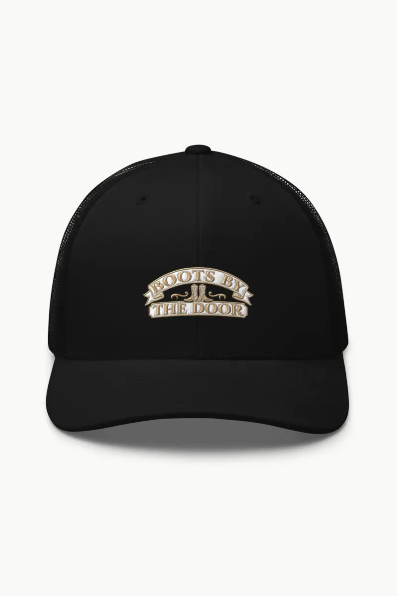 "Boots by the Door" Retro Trucker Cap · Embroidered
