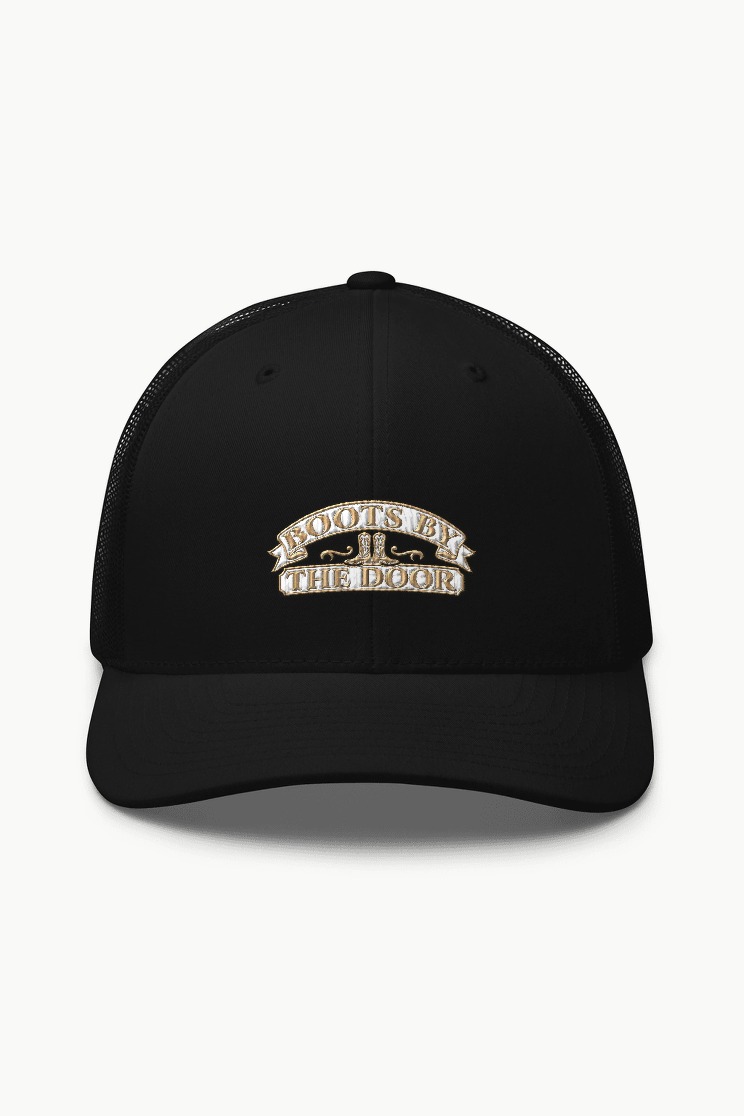 "Boots by the Door" Retro Trucker Cap · Embroidered