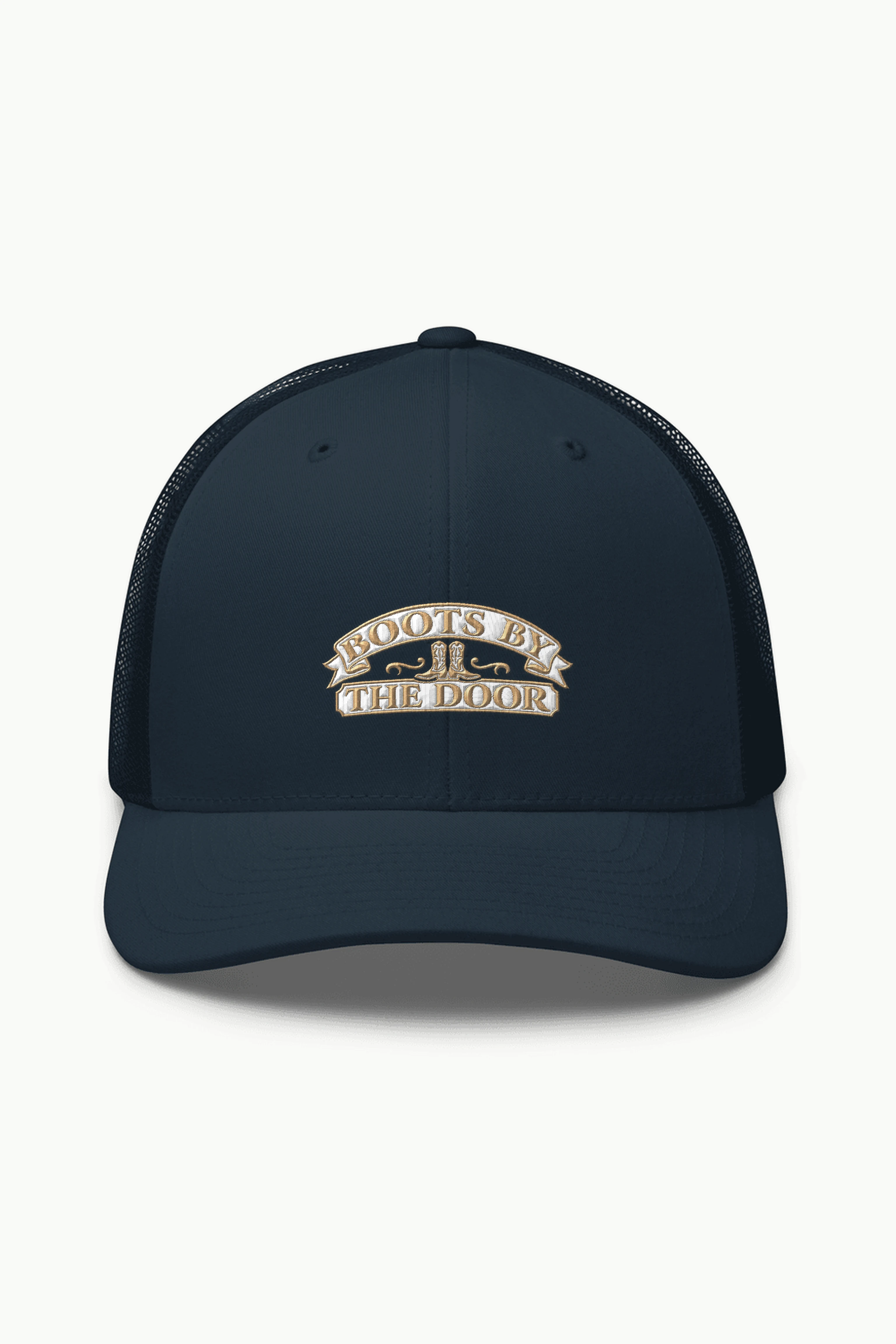 "Boots by the Door" Retro Trucker Cap · Embroidered
