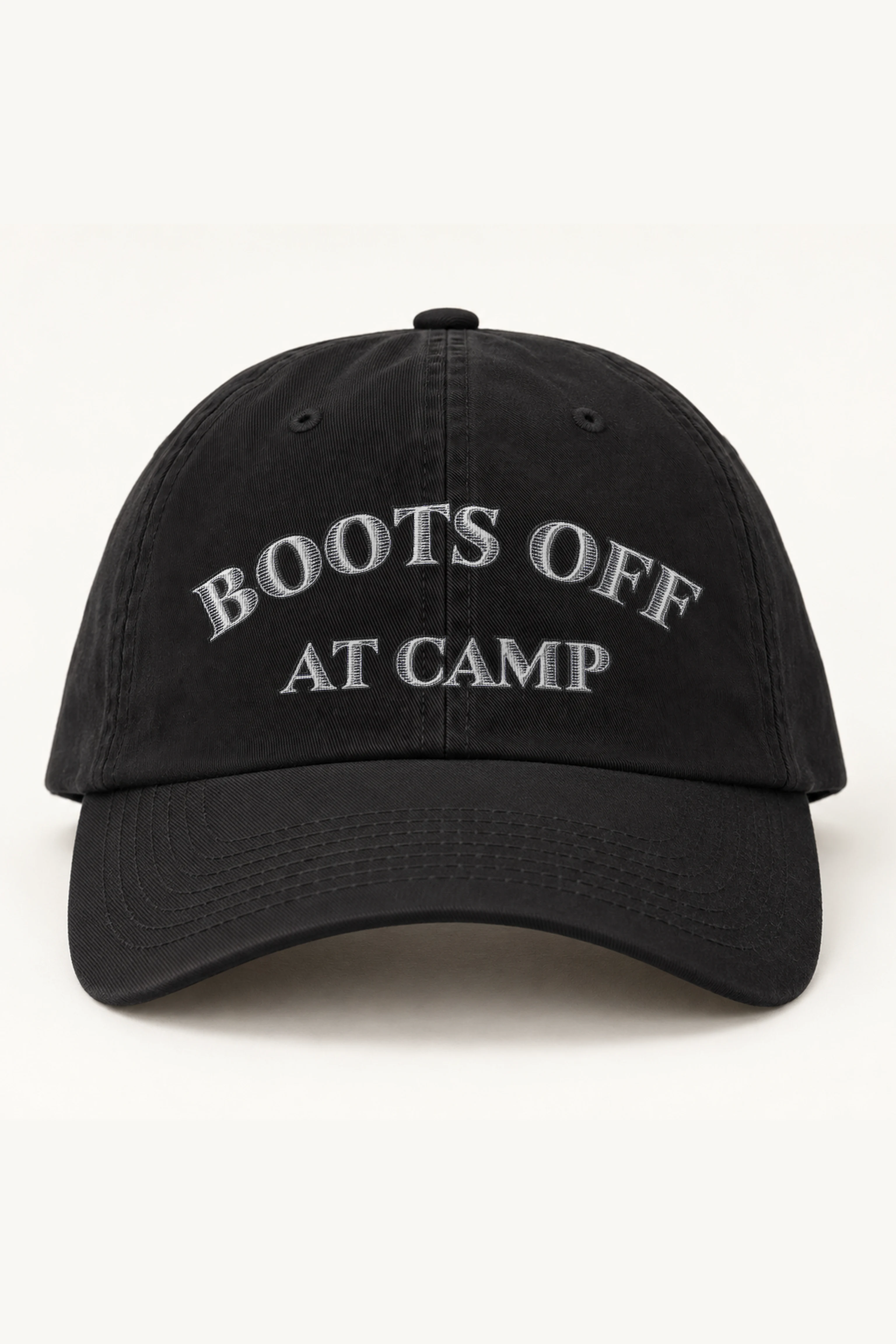 "Boots Off At Camp" Classic Dad Hat · Embroidered