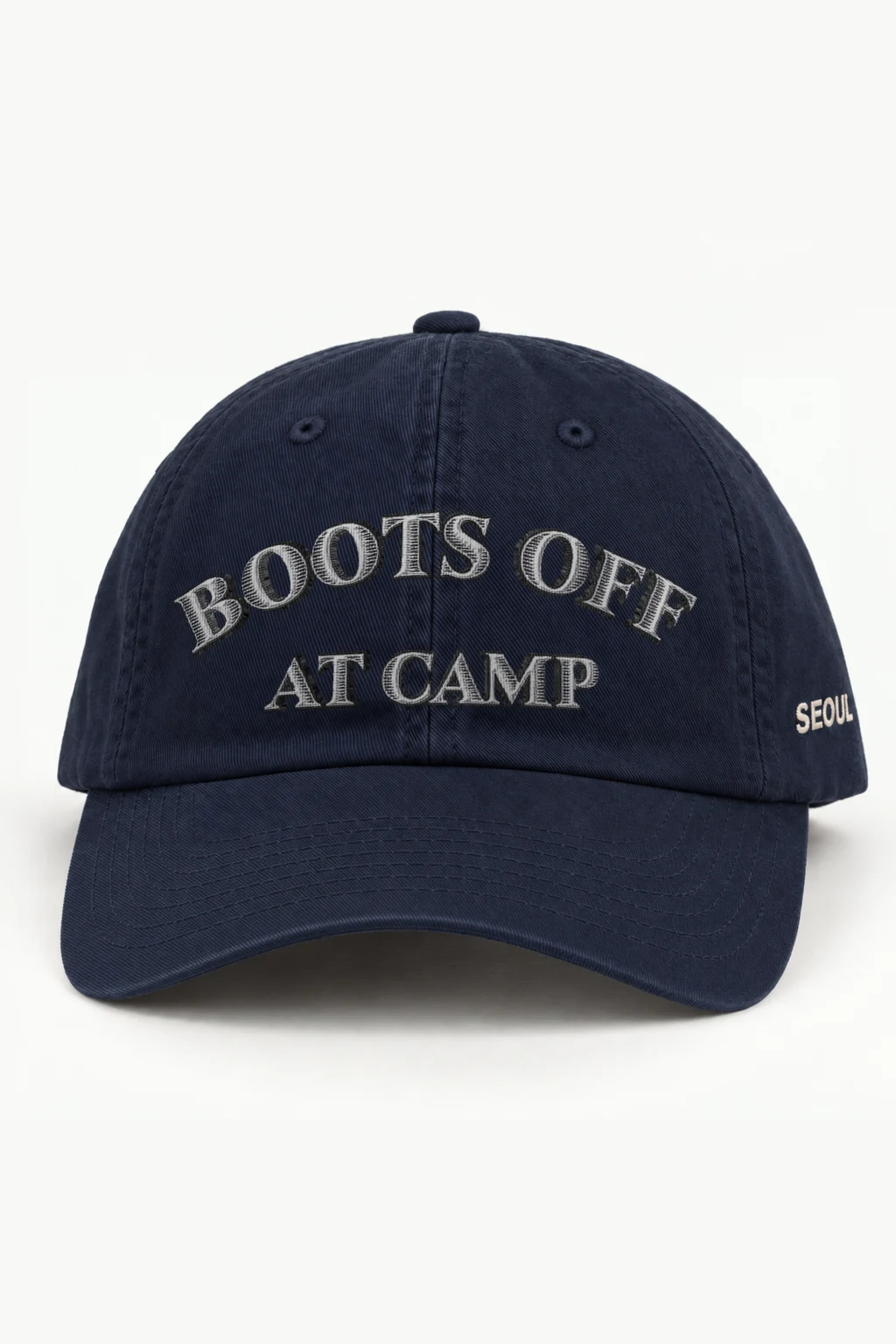"Boots Off At Camp" Classic Dad Hat · Embroidered