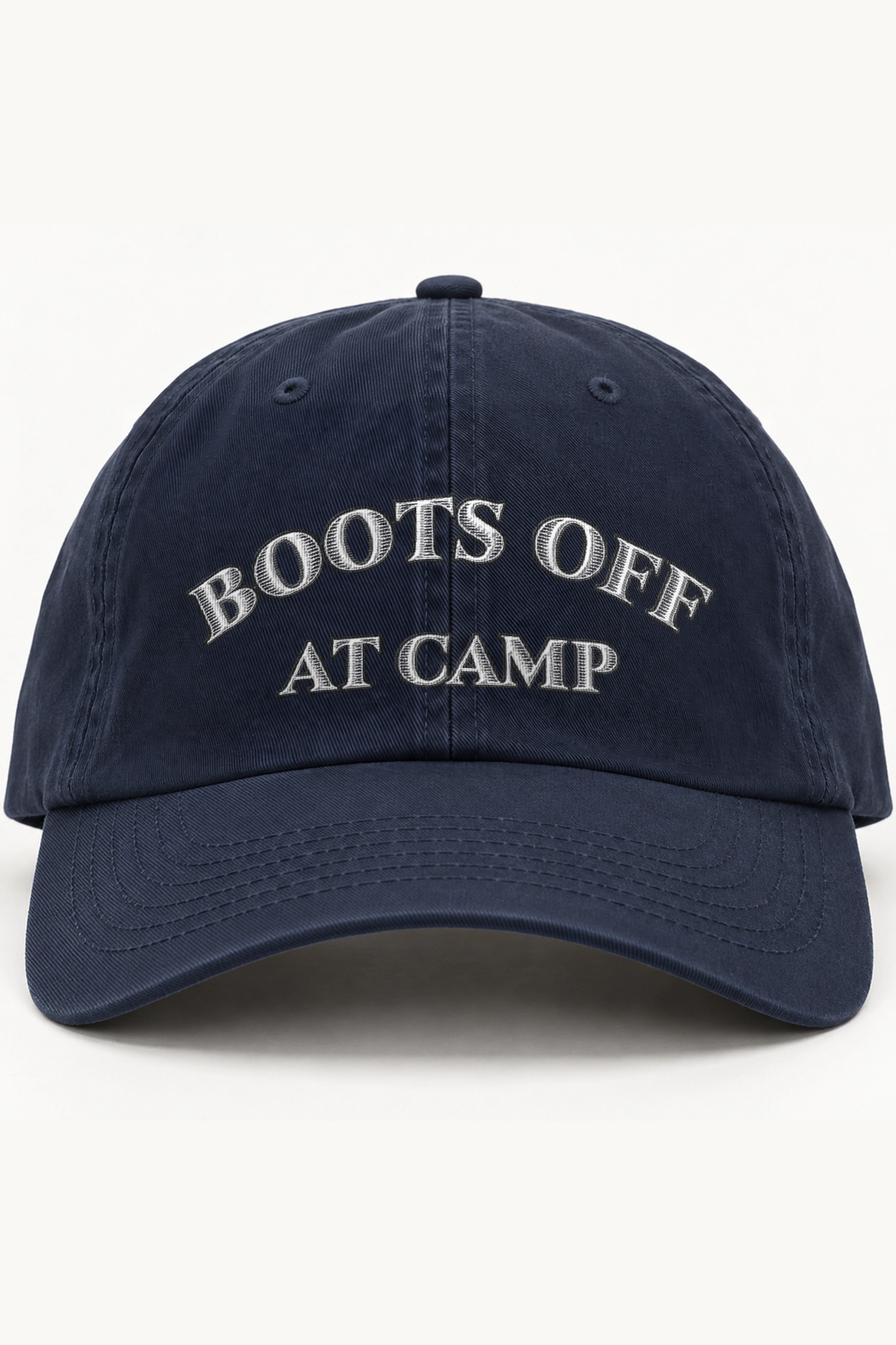 "Boots Off At Camp" Classic Dad Hat · Embroidered