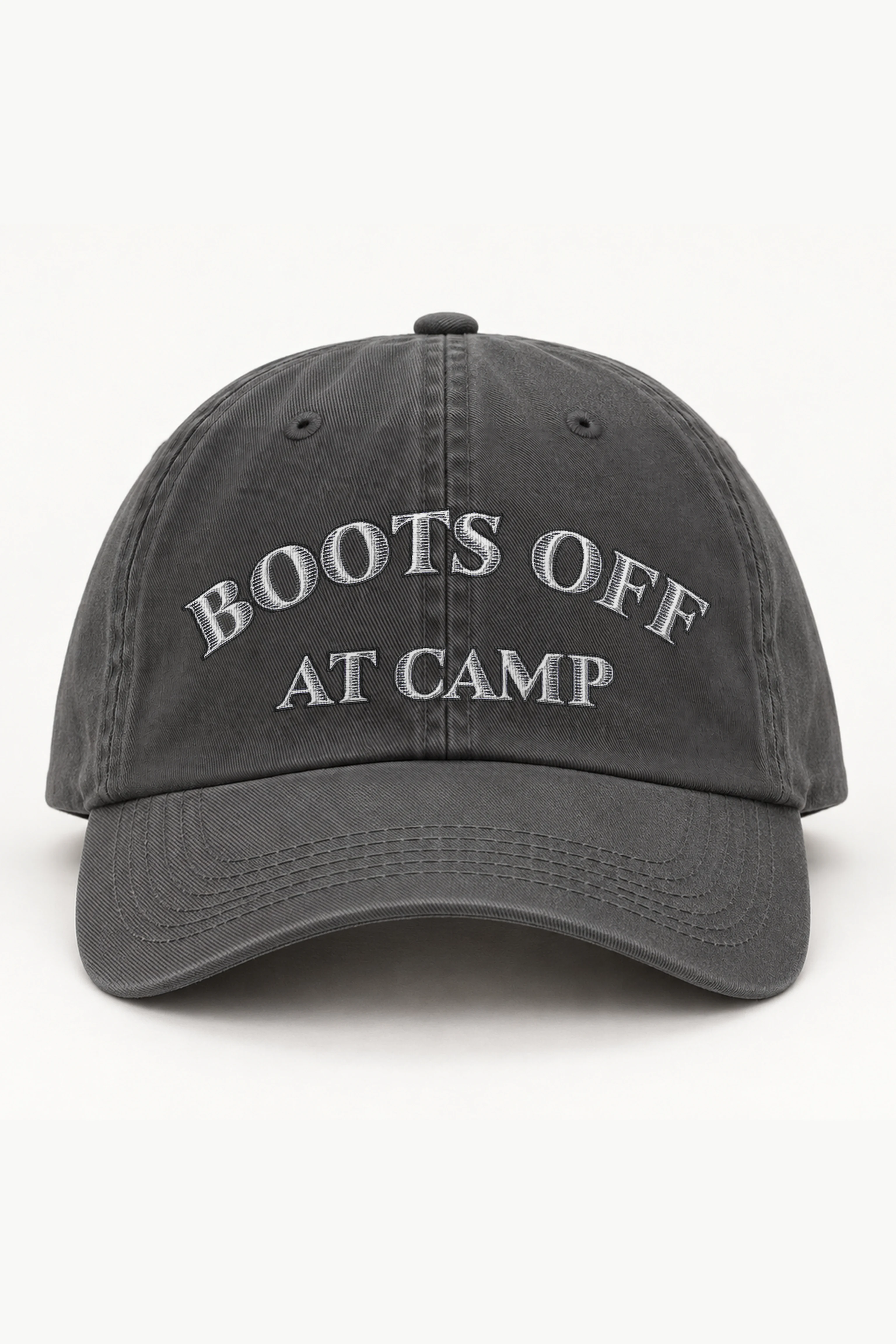 "Boots Off At Camp" Classic Dad Hat · Embroidered