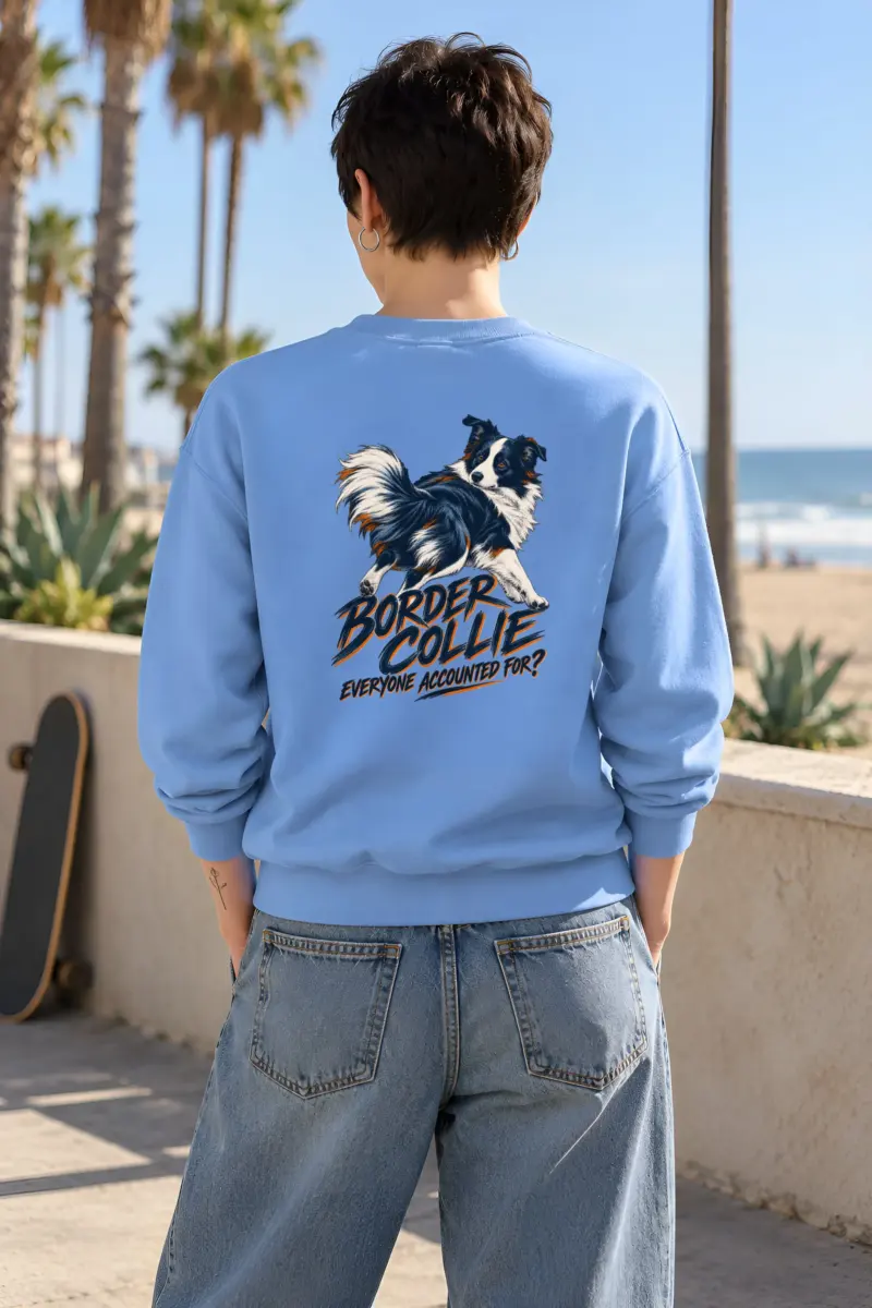 "Border Collie Everyone Accounted For" Heavy Blend Unisex Crewneck Sweatshirt