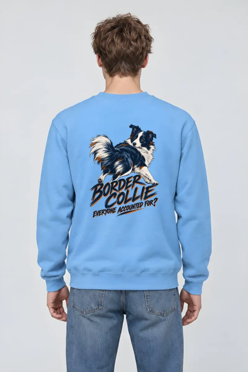 “Border Collie Everyone Accounted For” Heavy Blend Unisex Crewneck Sweatshirt