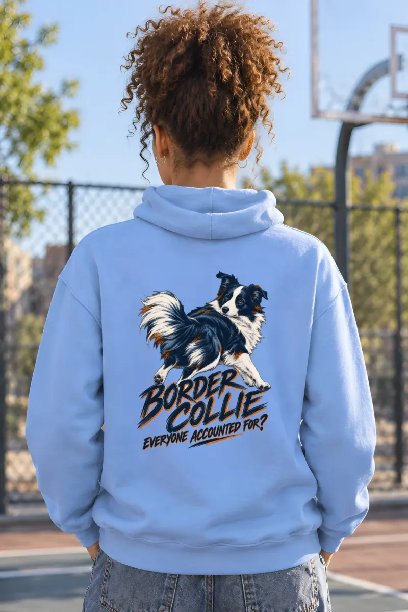"Border Collie Everyone Accounted For" Heavy Blend Unisex Pullover Hoodie