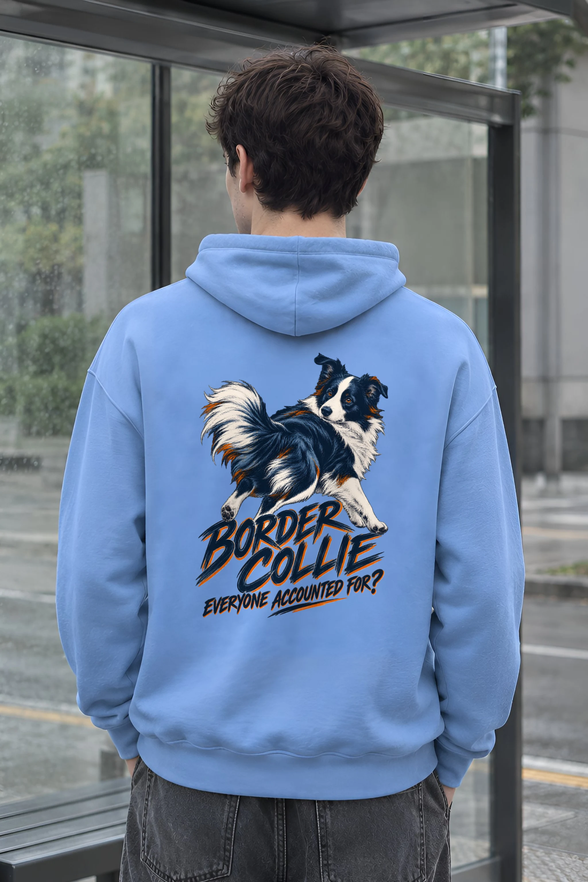 "Border Collie Everyone Accounted For" Heavy Blend Unisex Pullover Hoodie